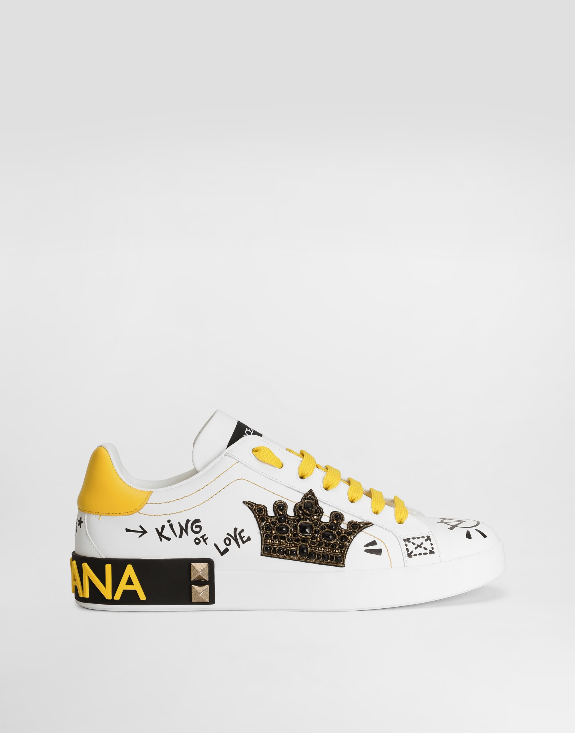 Multicolorのメンズ Portofino nappa calfskin sneakers | Dolce&Gabbana®
