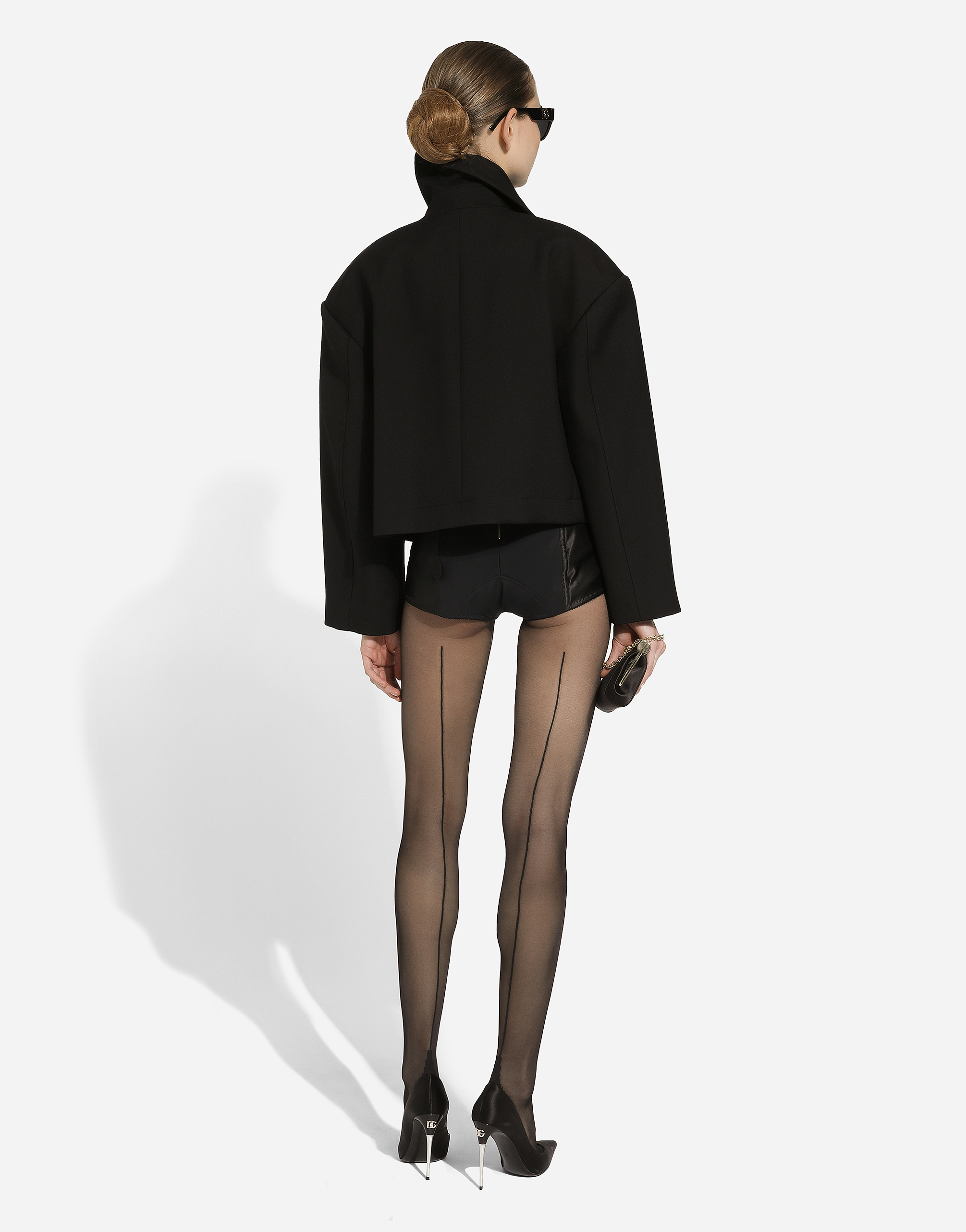 Dolce & Gabbana Double-breasted Cropped Jacket In ブラック
