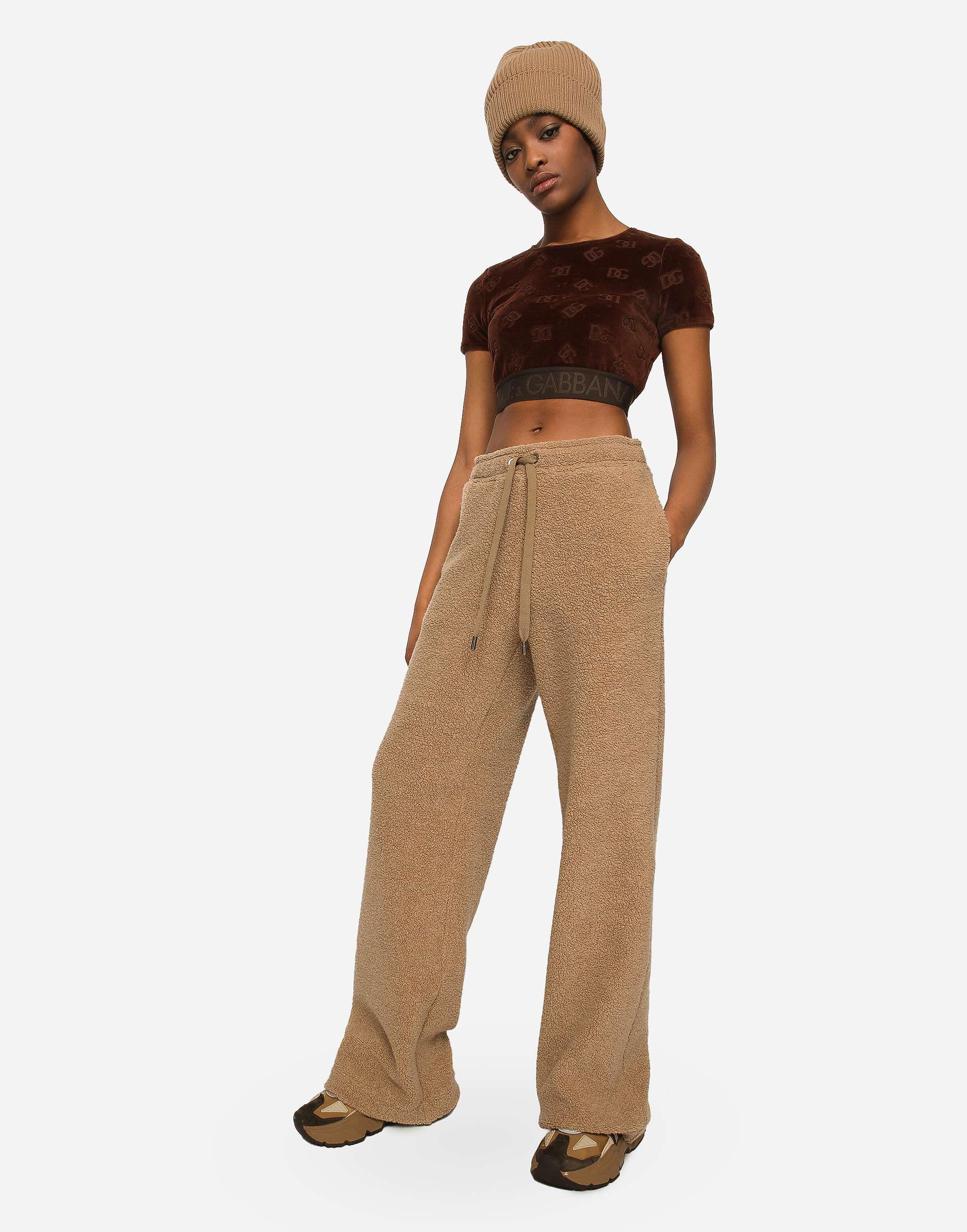 DOLCE & GABBANA WOOL JERSEY JOGGING PANTS