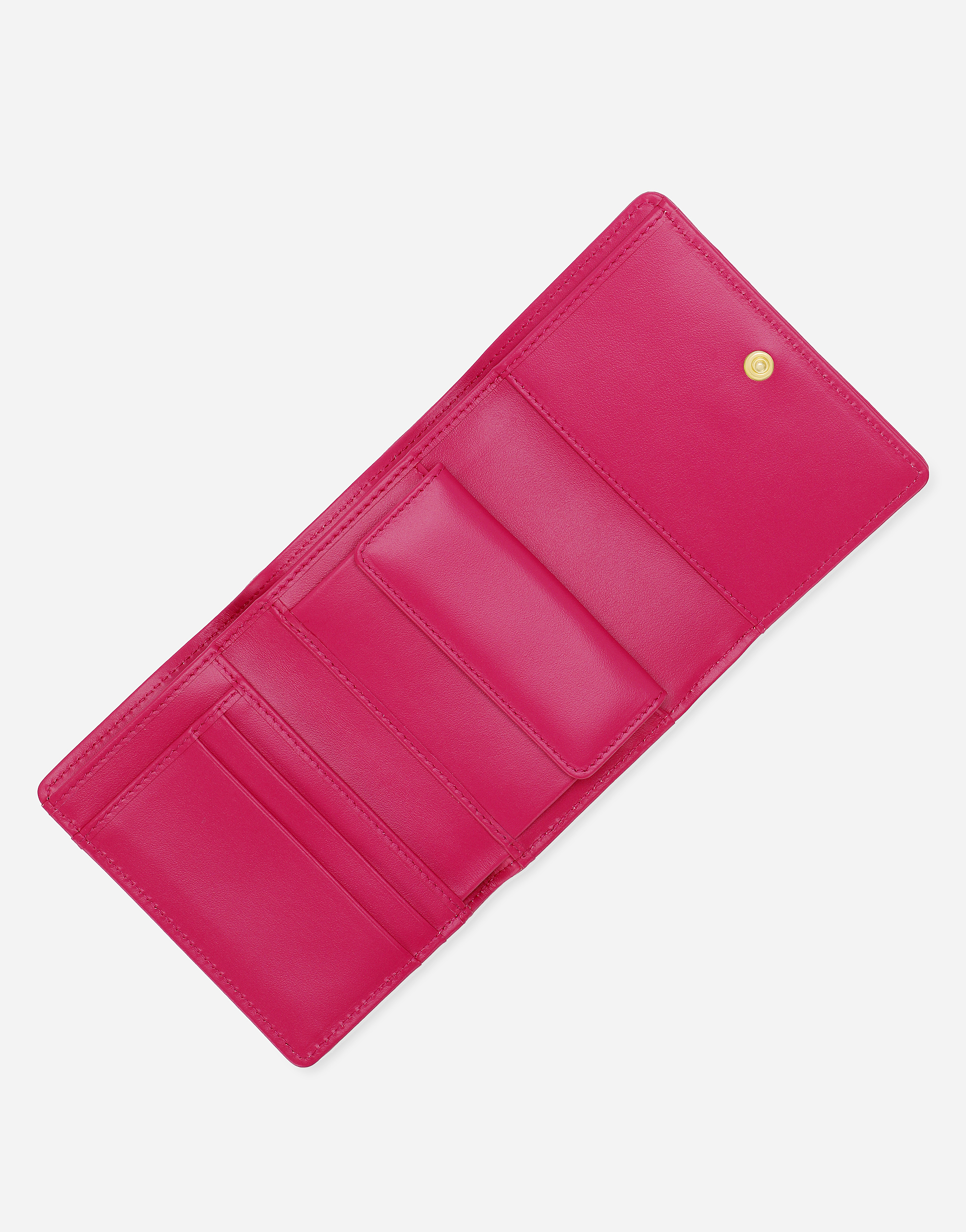 Shop Dolce & Gabbana Devotion French Flap Wallet In Pink