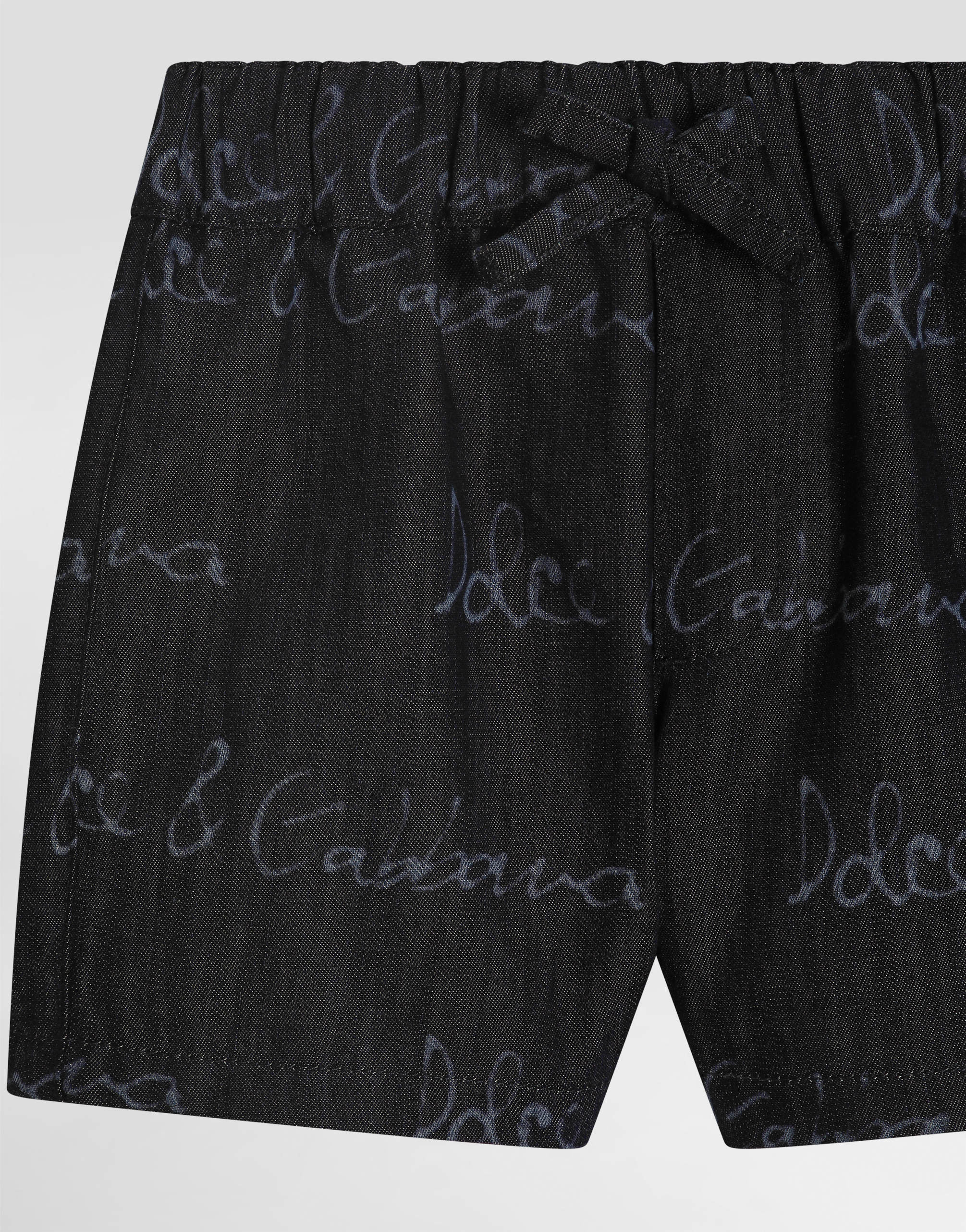 Denim shorts with Dolce&Gabbana logo