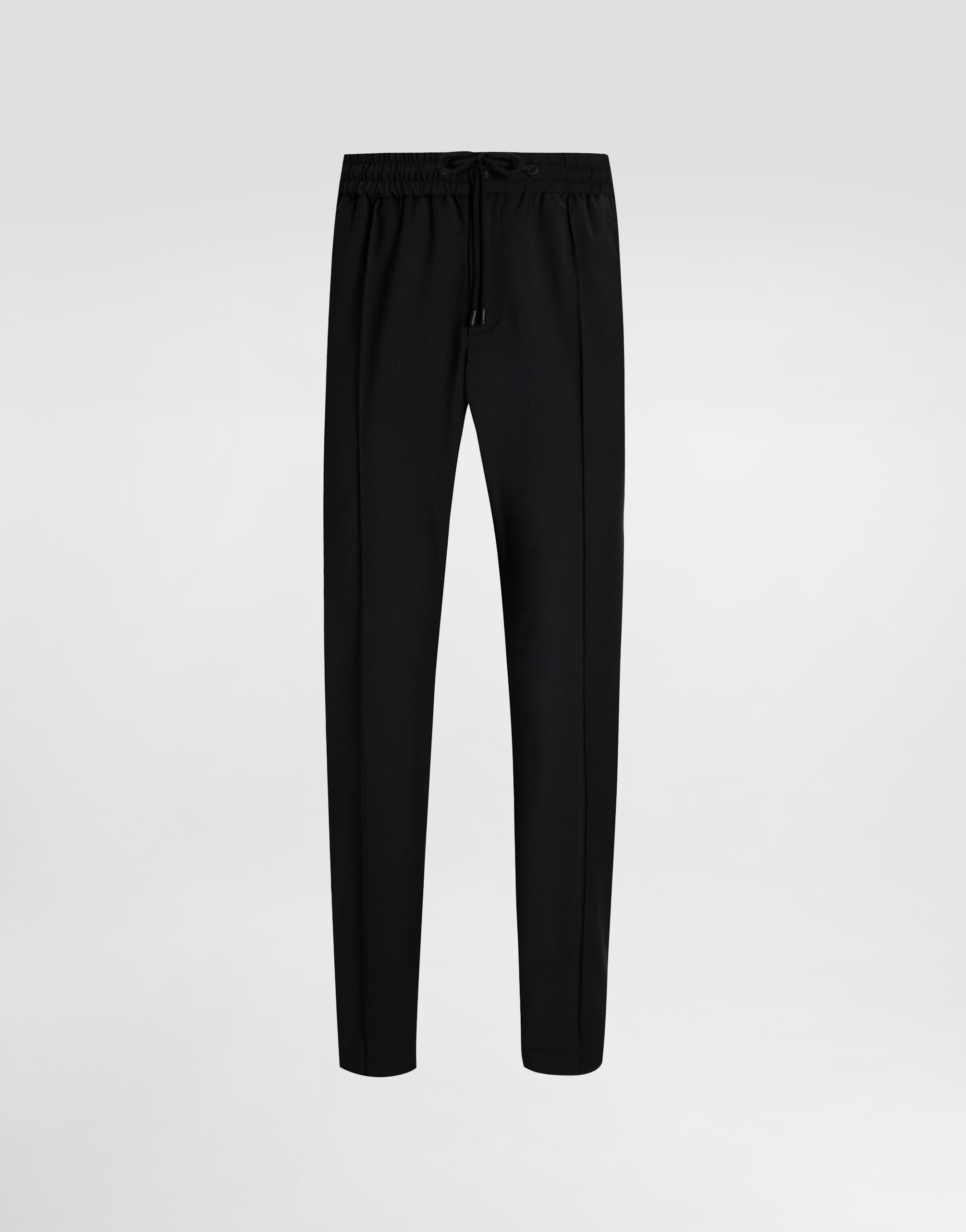Dolce & Gabbana Wool Canvas Joggers In Black