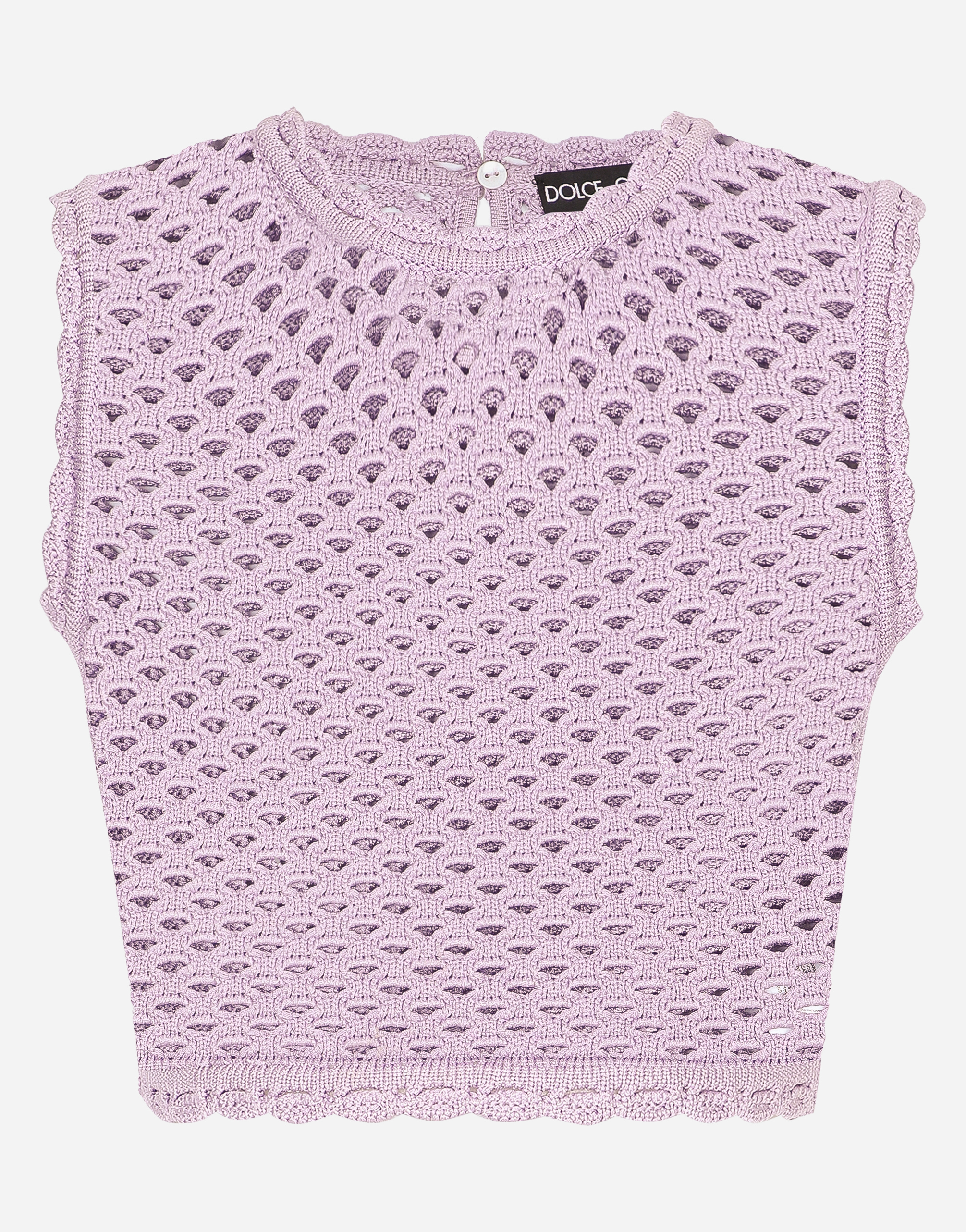 Dolce & Gabbana Crochet Crop Top In ライラック