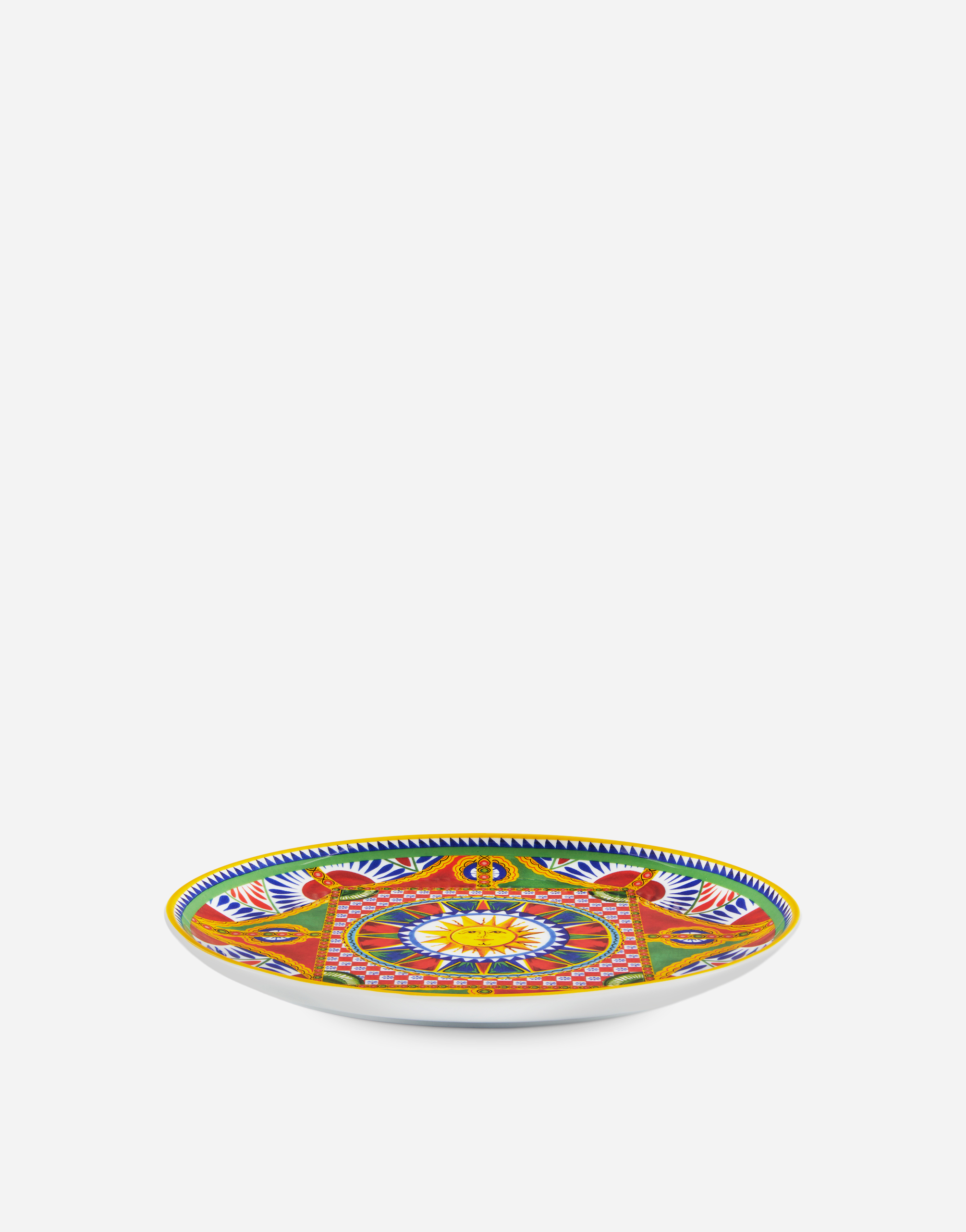 Dolce & Gabbana Porcelain Platter In Multicolor