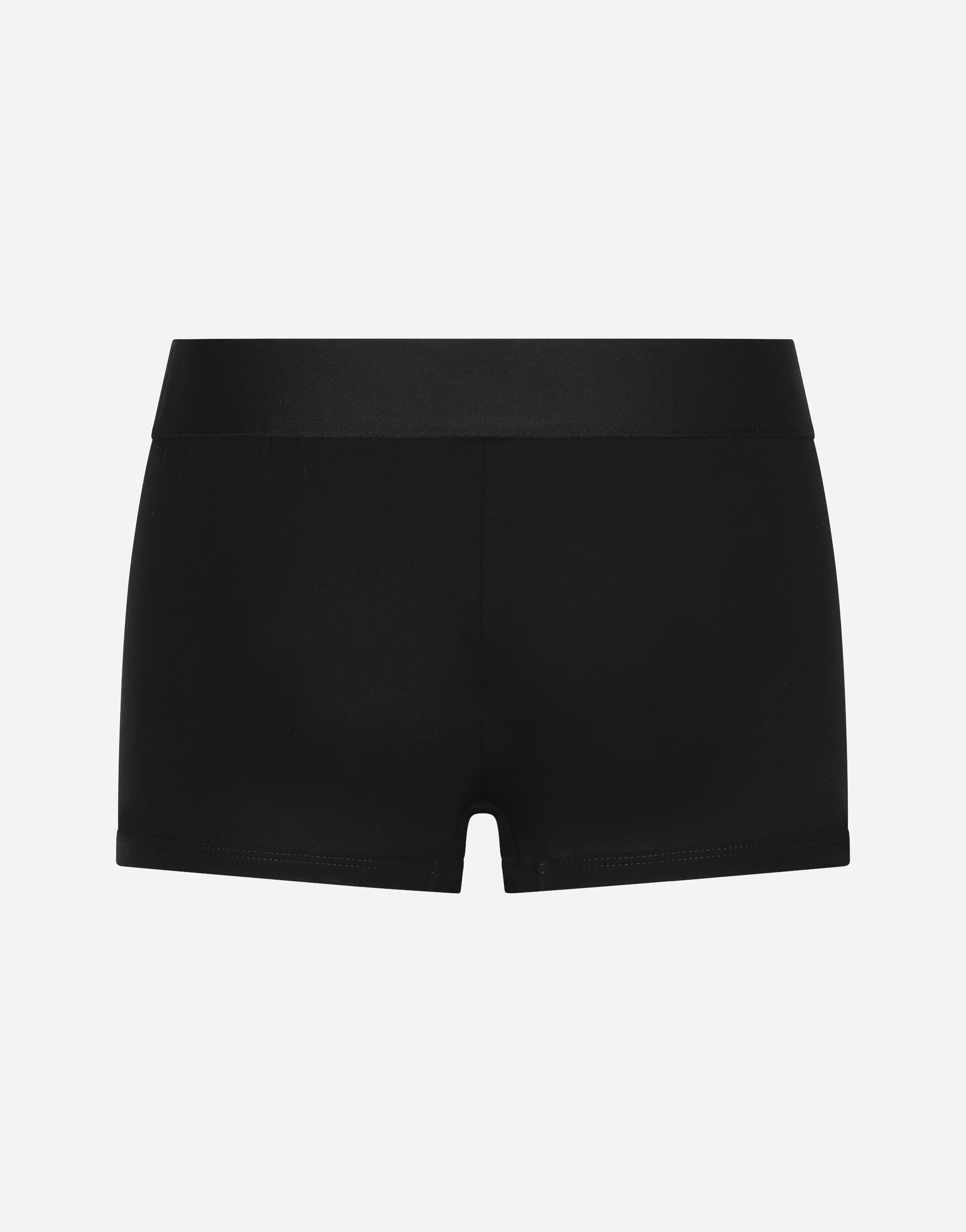 Dolce & Gabbana Logo-waistband Jersey-texture Boxers In Black