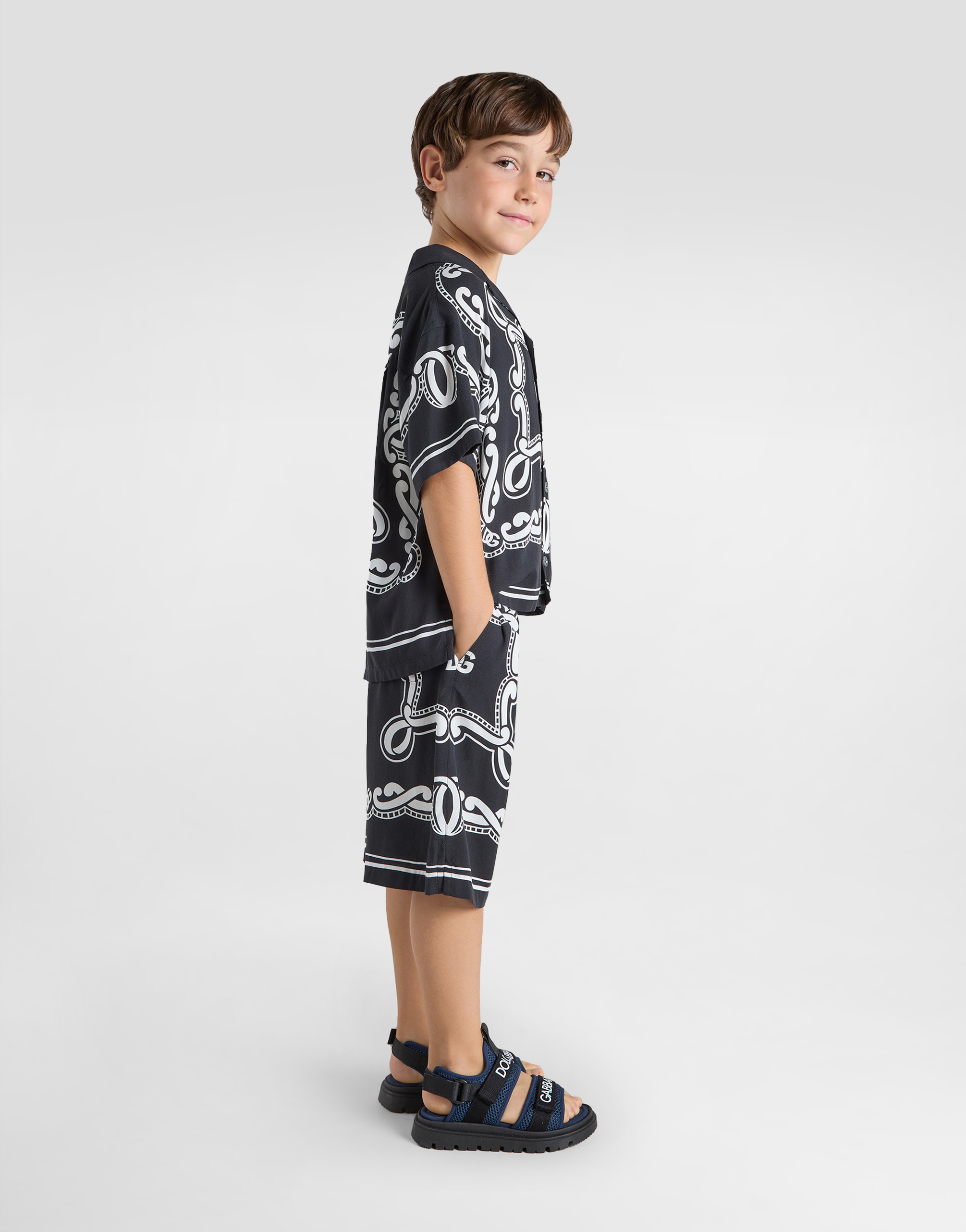 Batik shirt with bandanna print