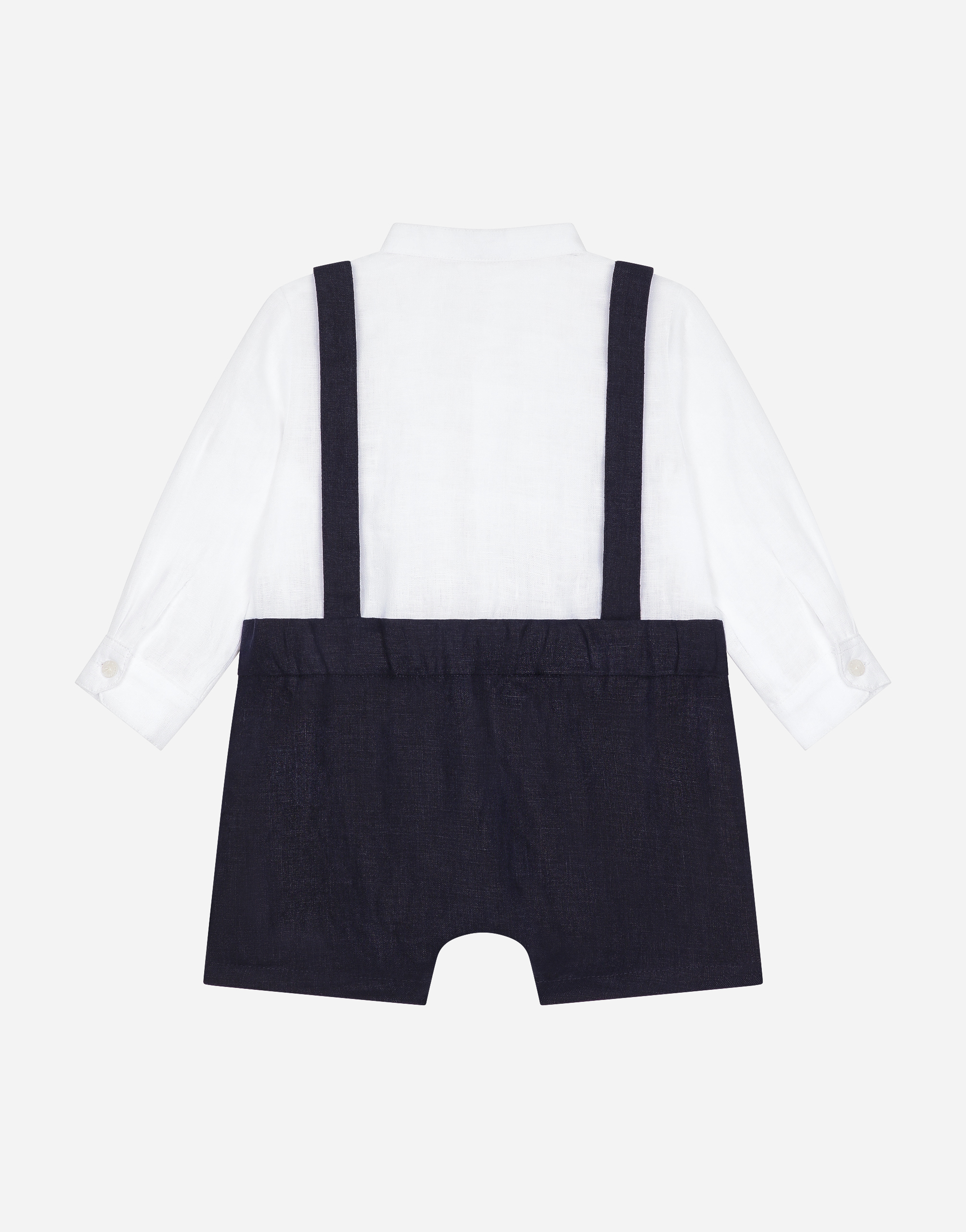 Linen onesie with braces
