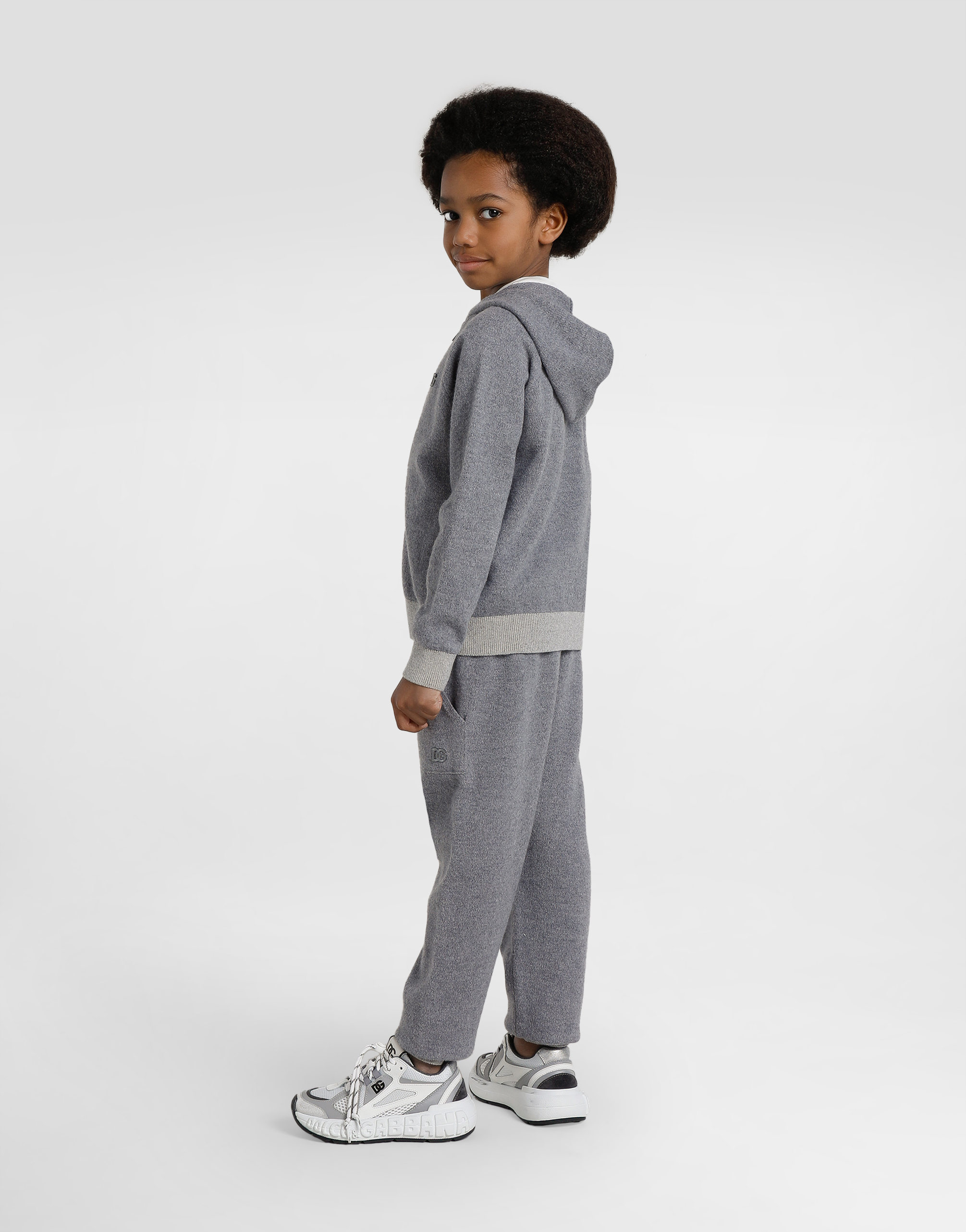 Wool and cashmere fleece trousers