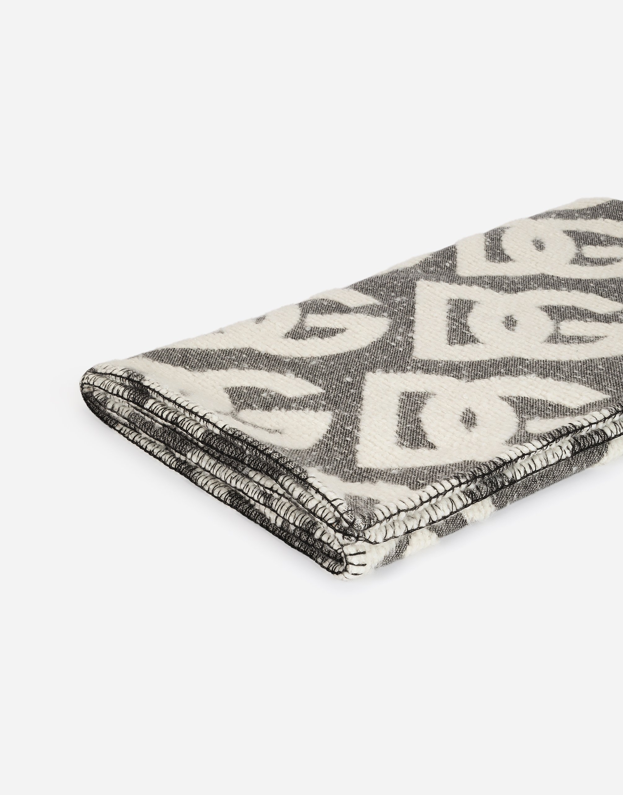Dolce & Gabbana Wool, Silk, And Cashmere Blanket In Gray