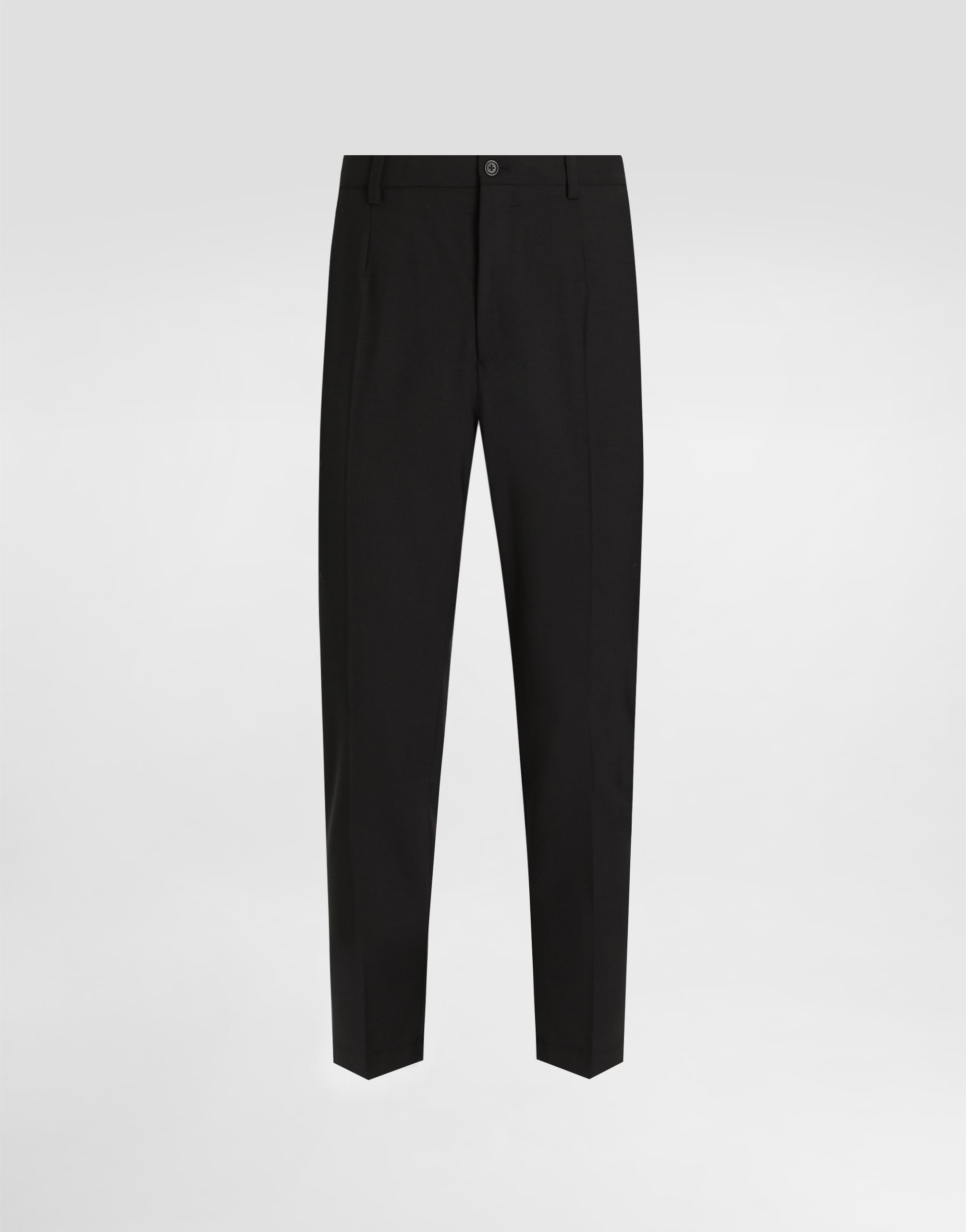 Stretch cotton pants with DG embroidery in Black for Men