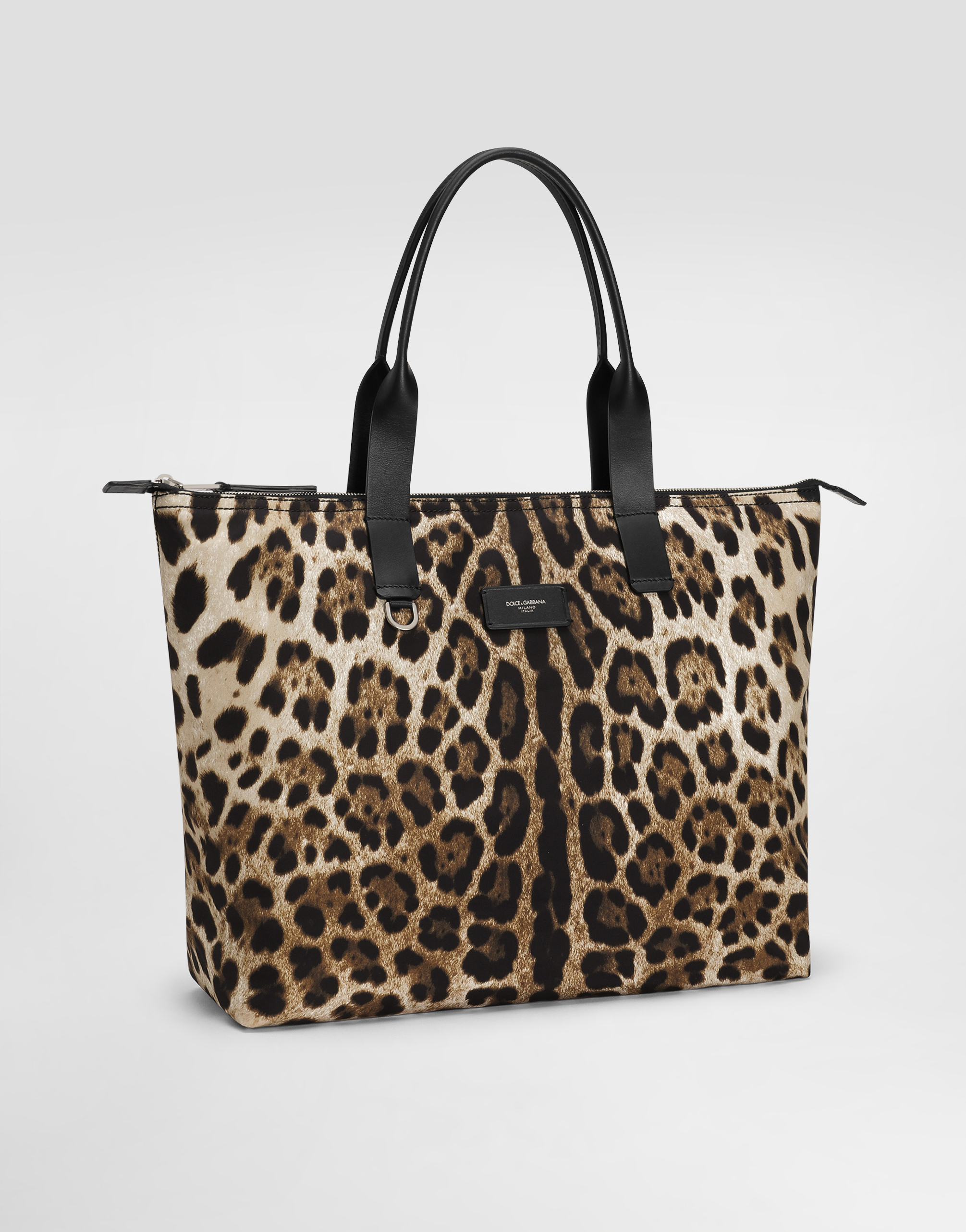 Dolce & Gabbana Nylon Shopper In Print
