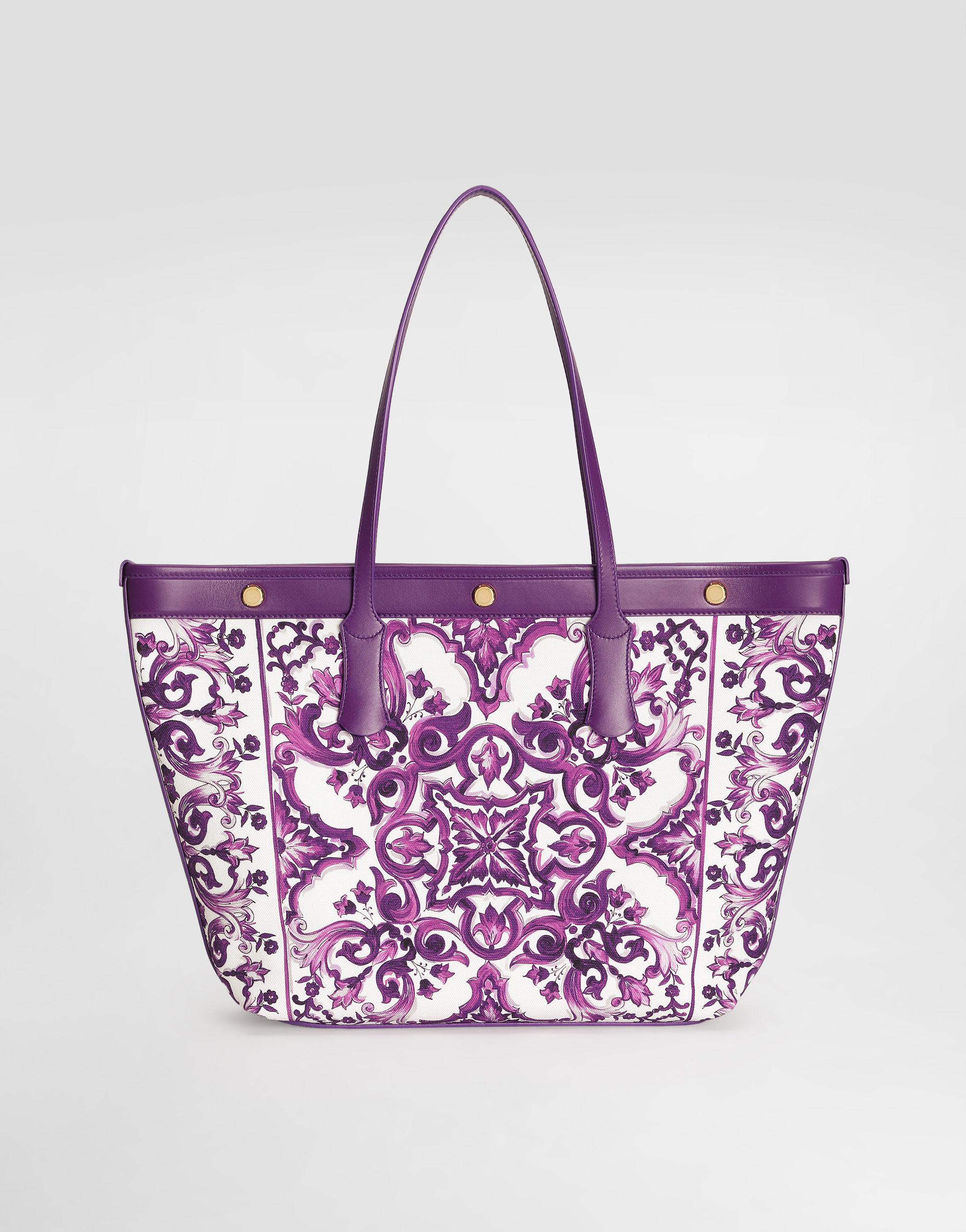 Majolica-print atene shopping bag