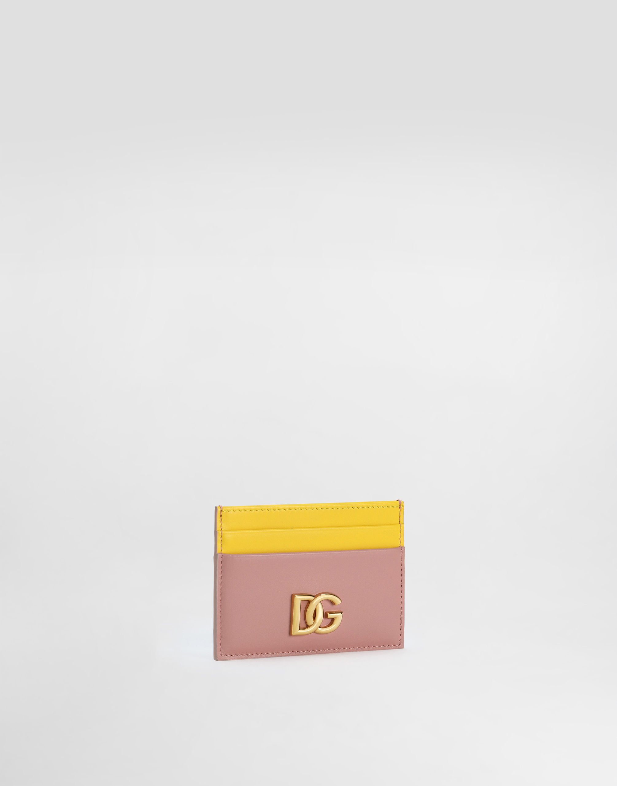 Dolce & Gabbana Calfskin Card Holder With Dg Logo In Multicolor