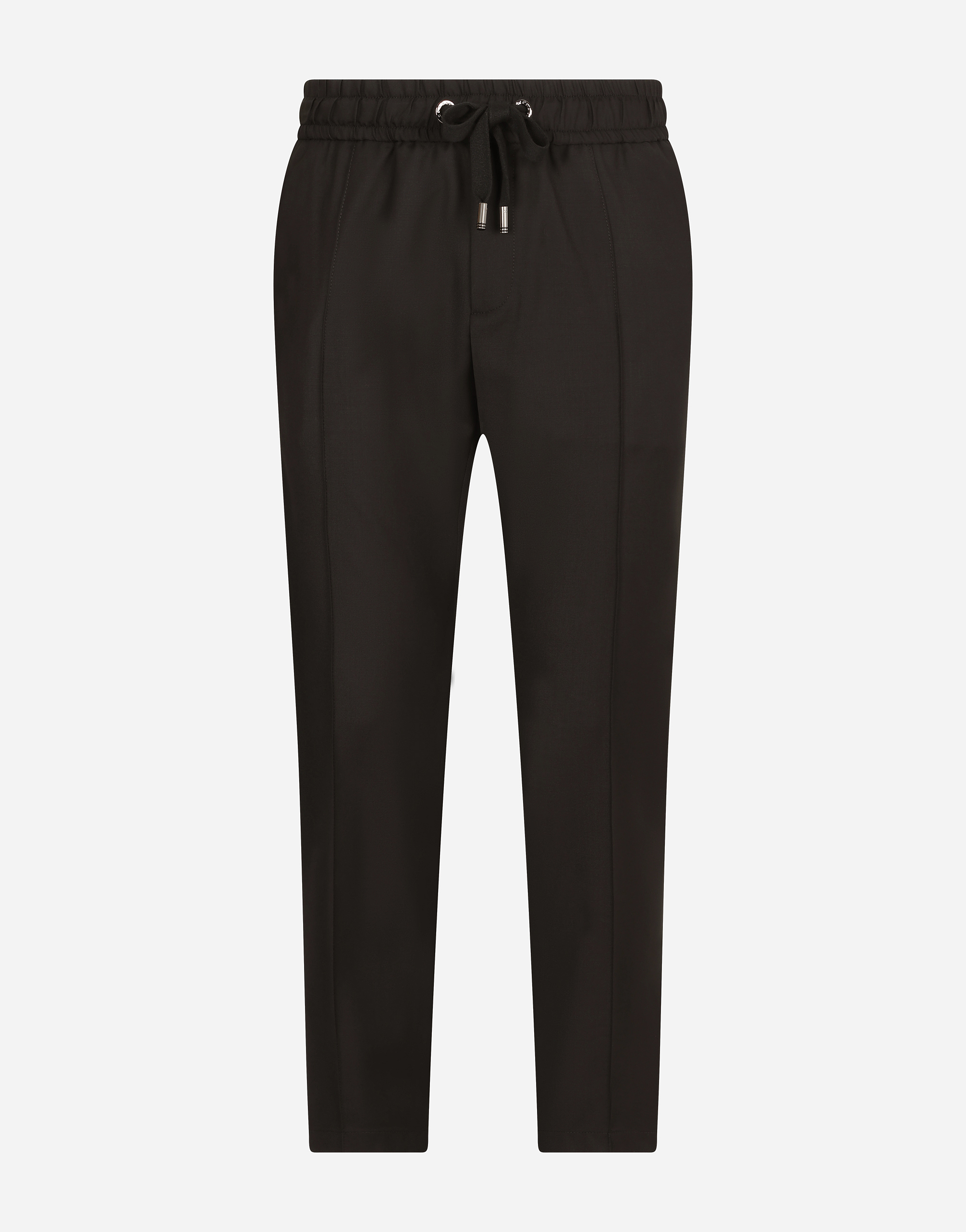 Dolce & Gabbana Virgin Wool Jogging Pants In Black