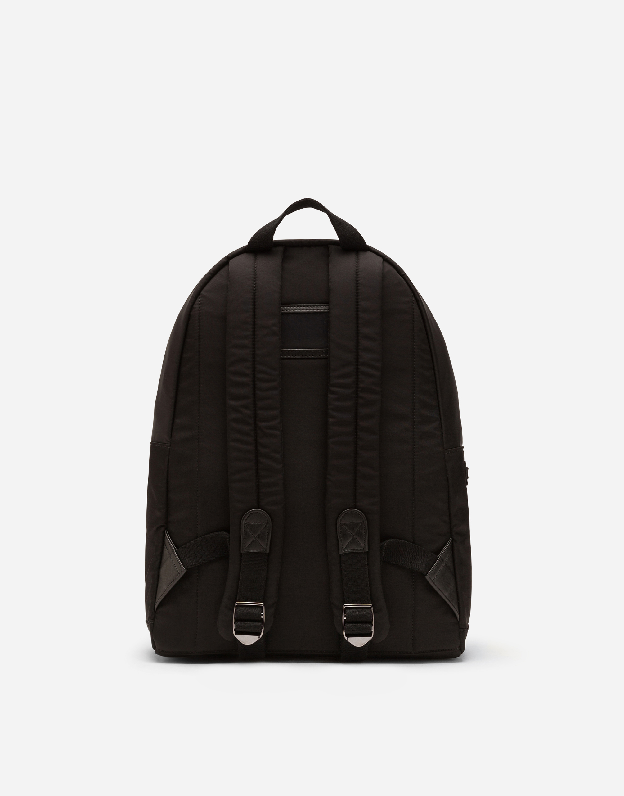 DOLCE & GABBANA NYLON BACKPACK WITH RUBBERIZED LOGO