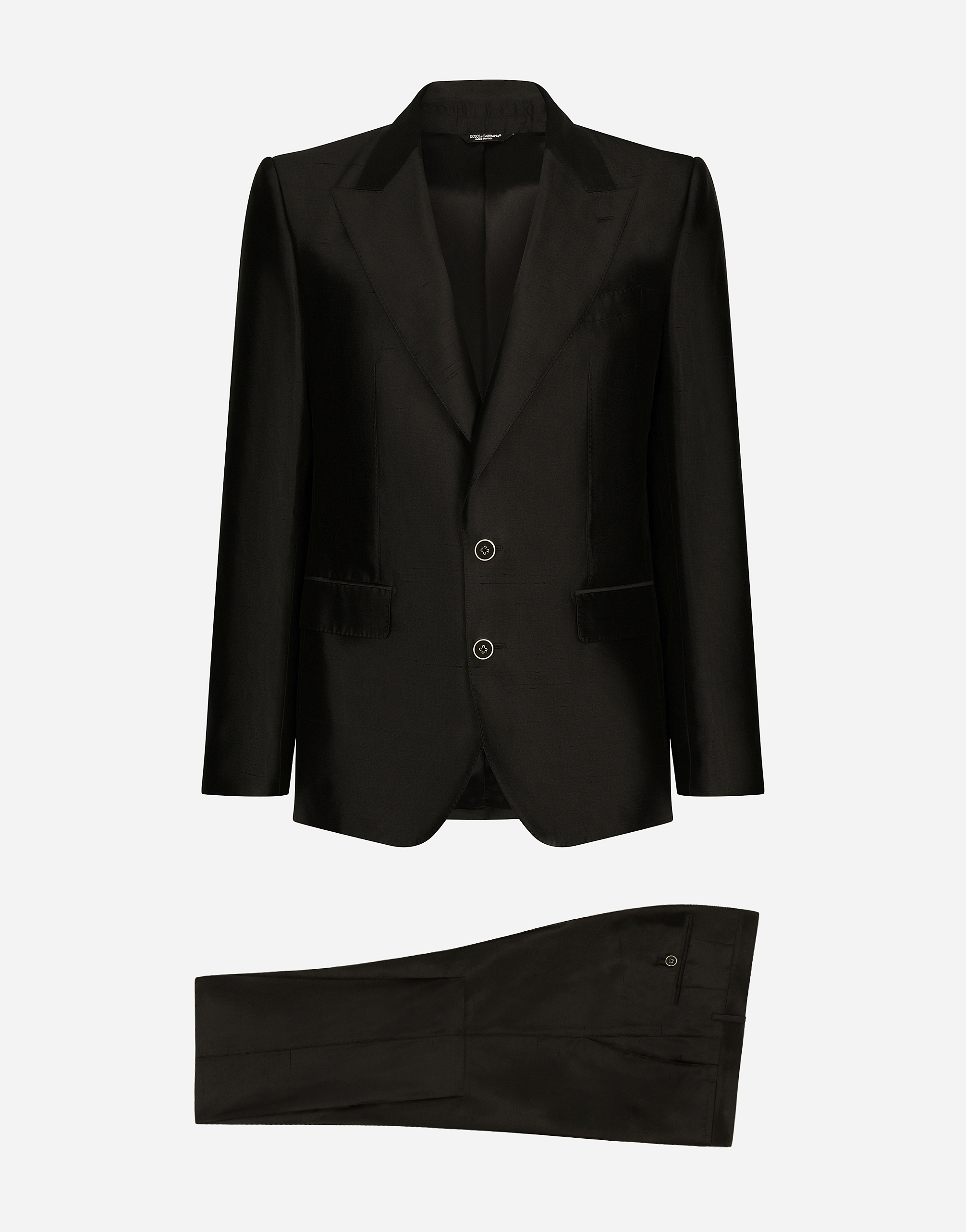 Shop Dolce & Gabbana Single-breasted Sicilia-fit Suit In Black
