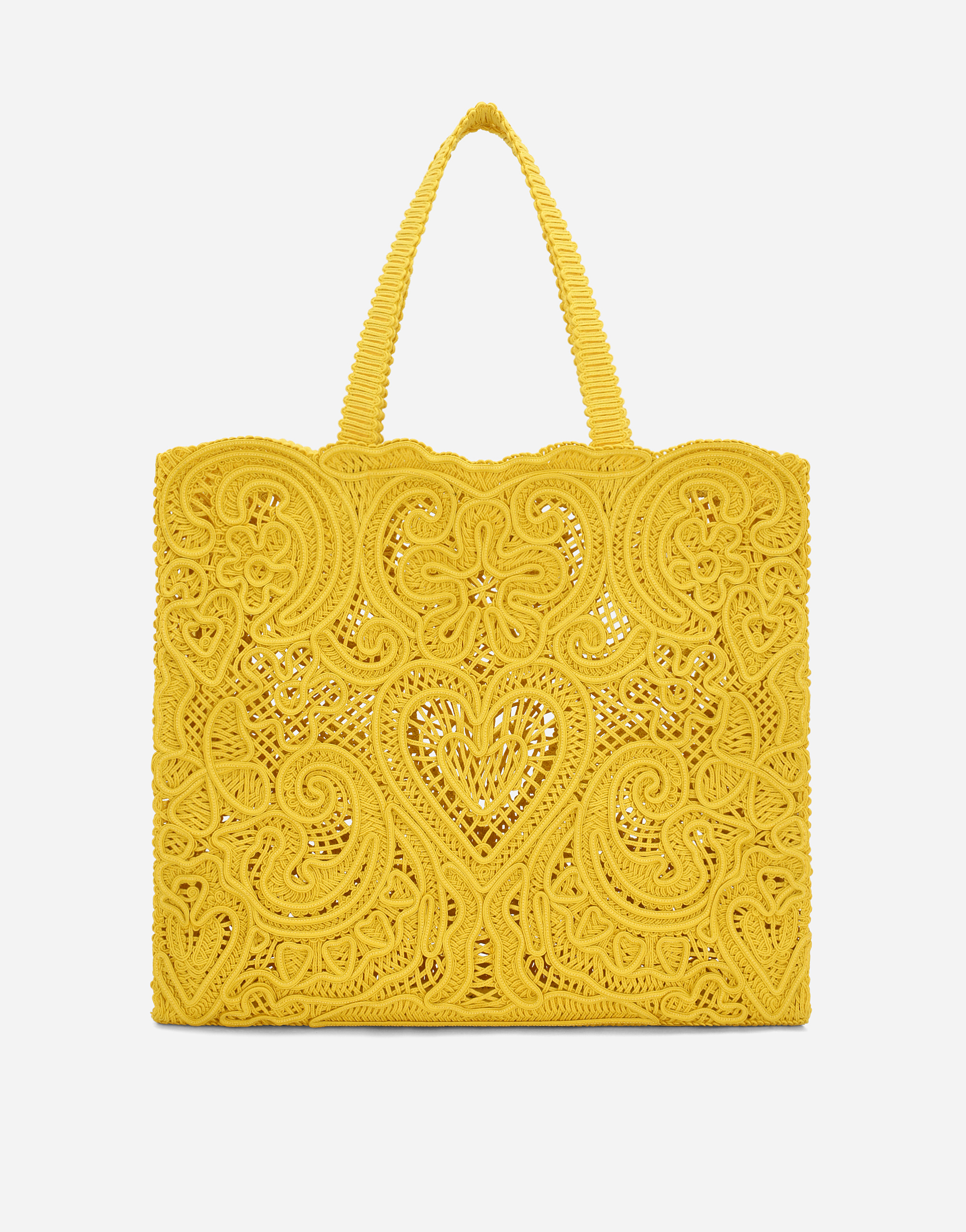 Shop Dolce & Gabbana Large Beatrice Shopper In Yellow