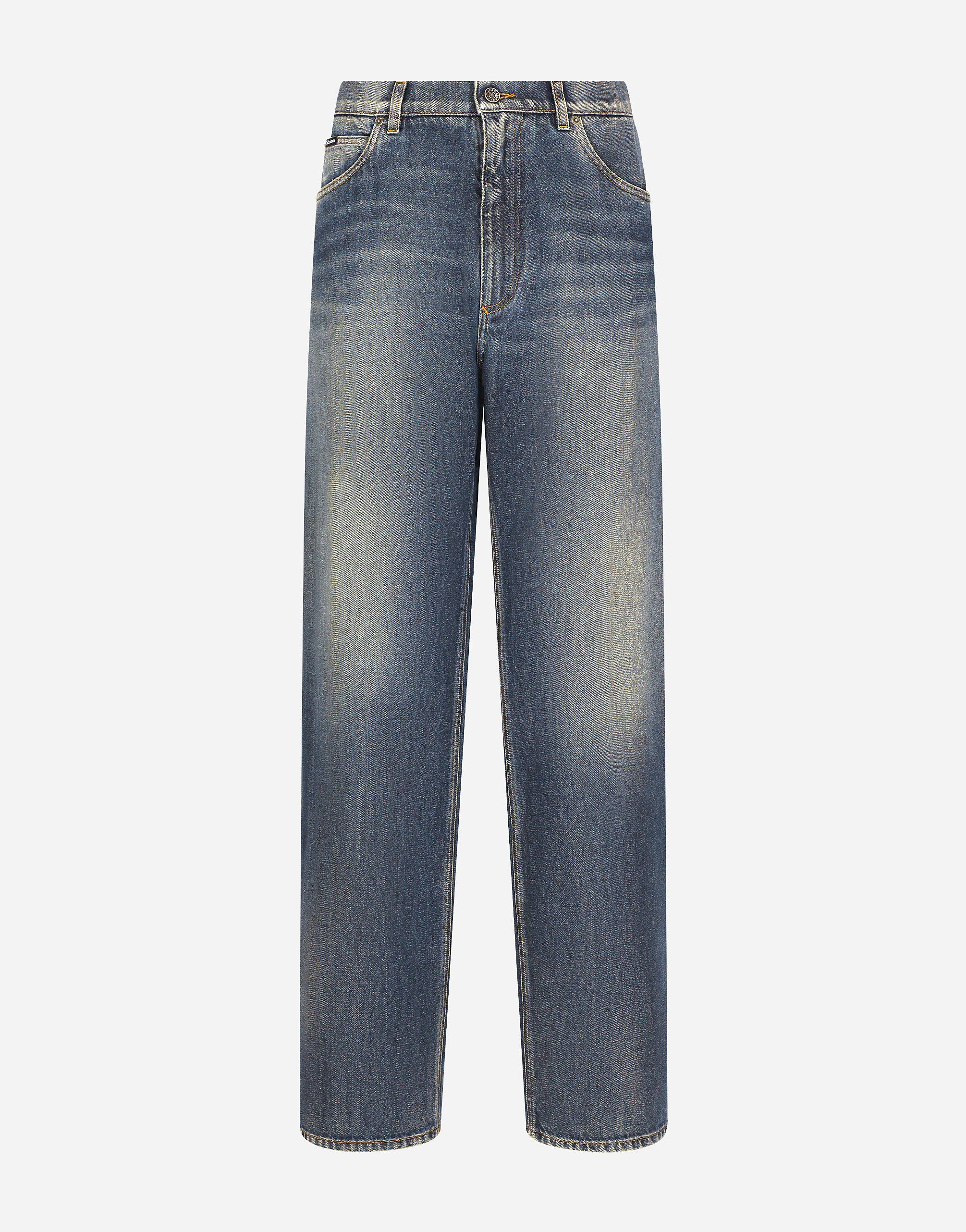 Dolce & Gabbana Oversize Denim Jeans - Man Denim Multi-colored
