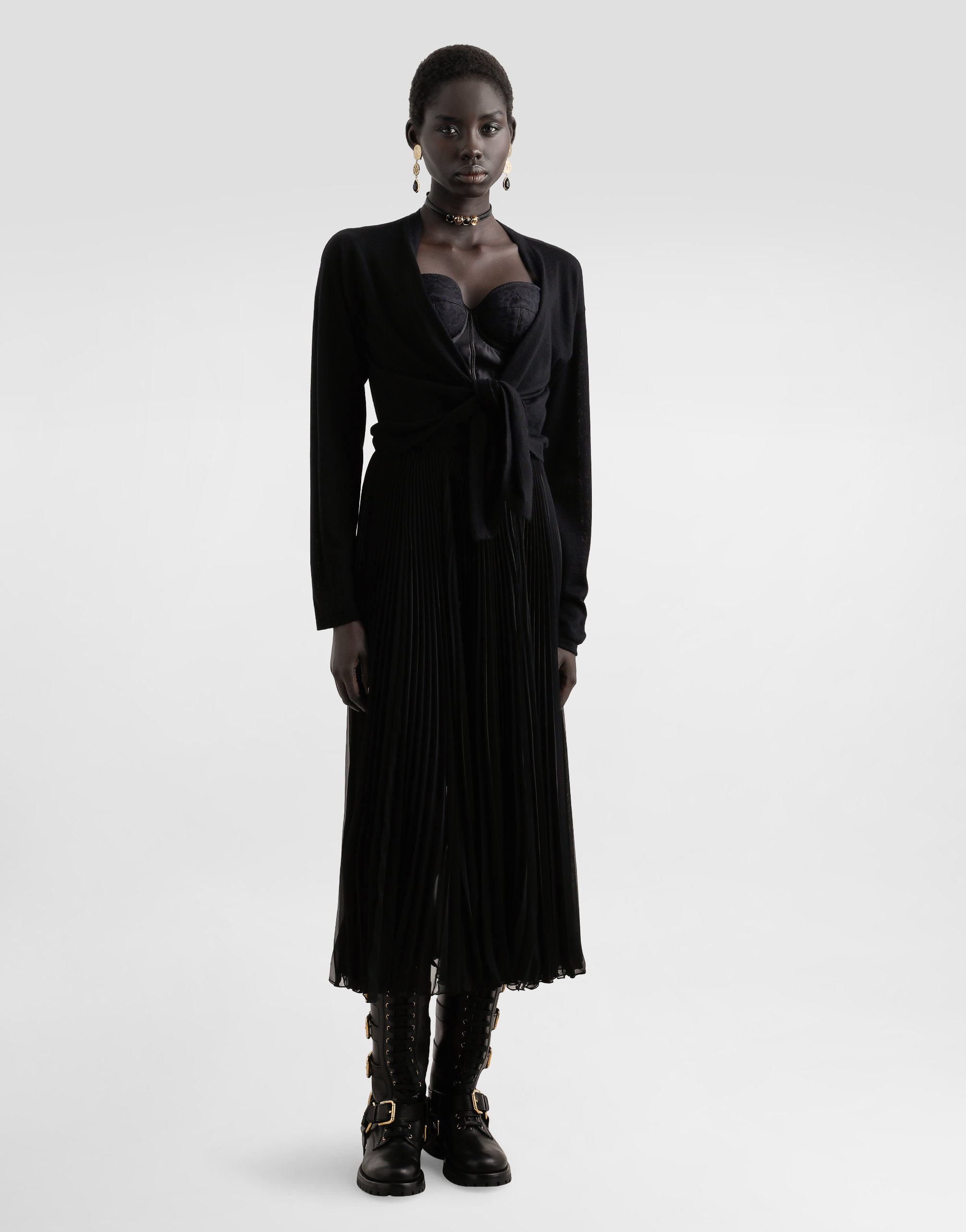 Dolce & Gabbana Cashmere Cardigan Sweaters And Cardigans Black In Black