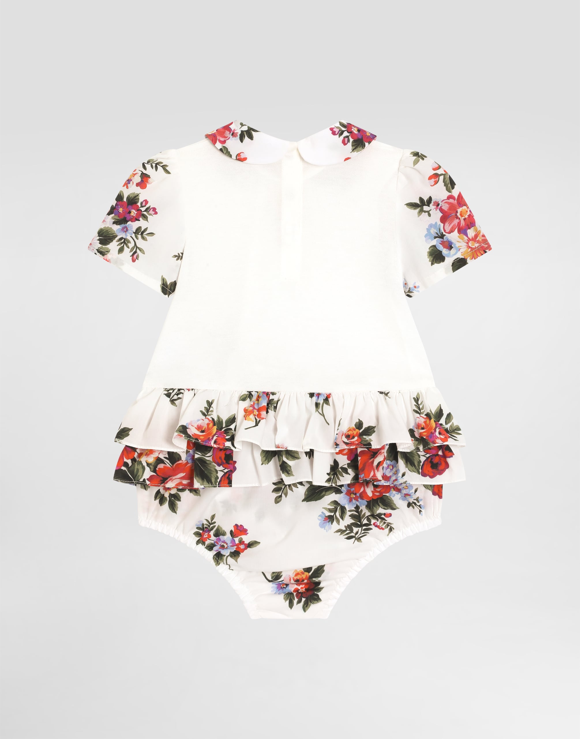  Dolce & Gabbana Flower Bouquet-print Jersey And Poplin Romper - Frau Geschenk-set Und Body Mehrfarbig 3/6 Months 