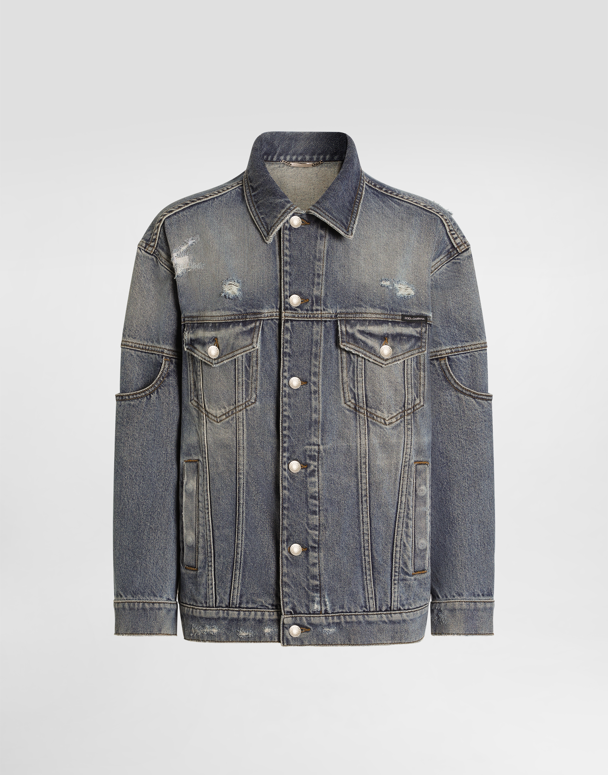 希少 DOLCE&GABBANA　カルガンゴートデニムジャケット　44サイズ Denim jacket in Multicolor for Women | Dolce&Gabbana®