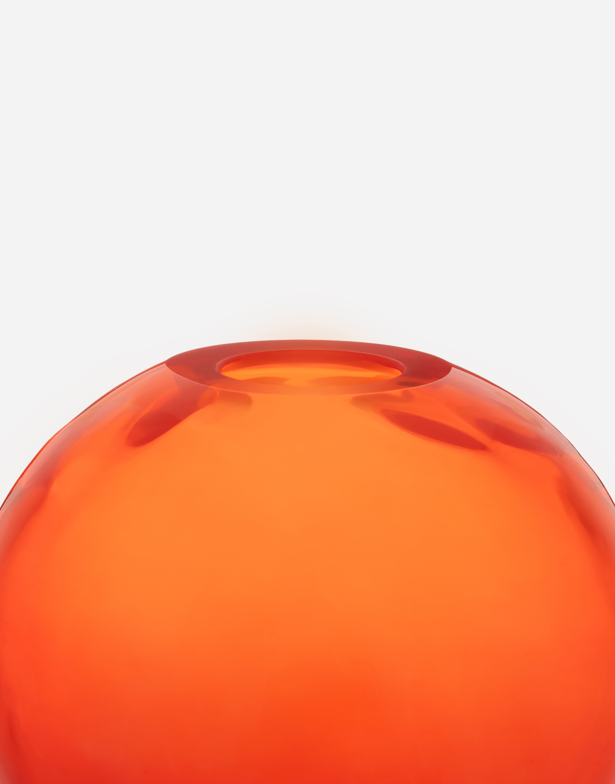 Dolce & Gabbana Small Vase In Transparent Murano Glass In Multicolor
