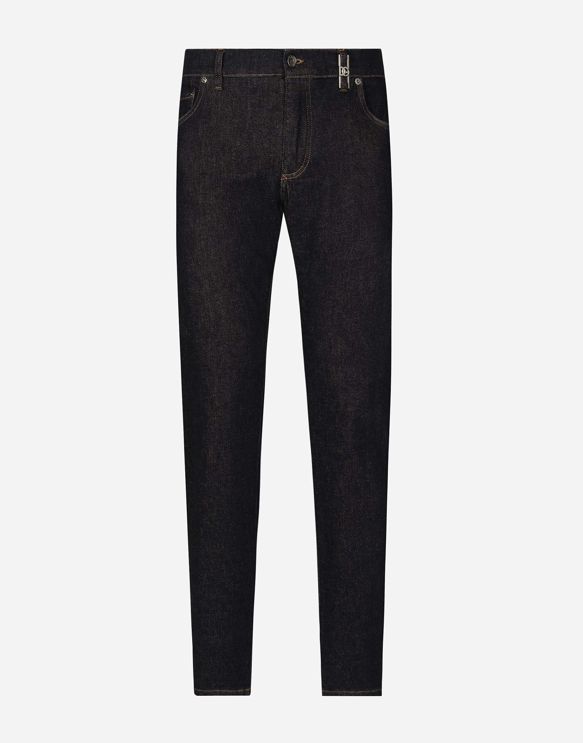Dolce & Gabbana Slim-fit Stretch Denim Jeans - Man Denim Multi-colored