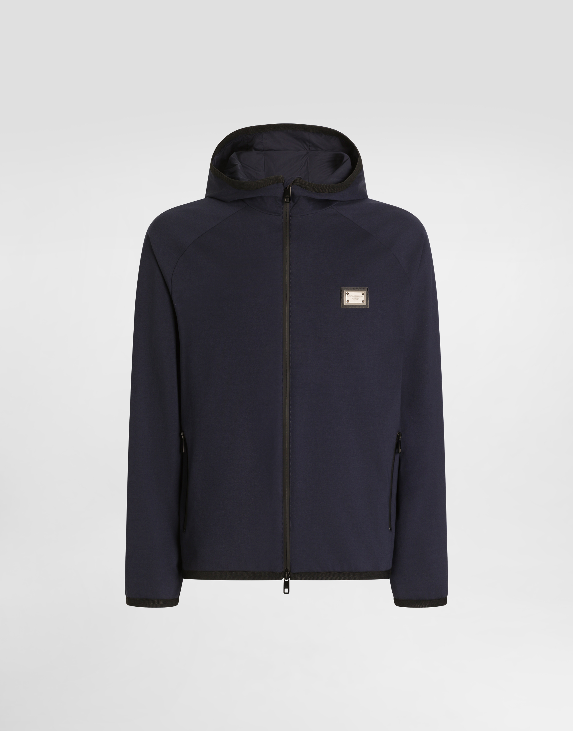 Jersey jacket with hood in Blue for Men | Dolce&Gabbana® US