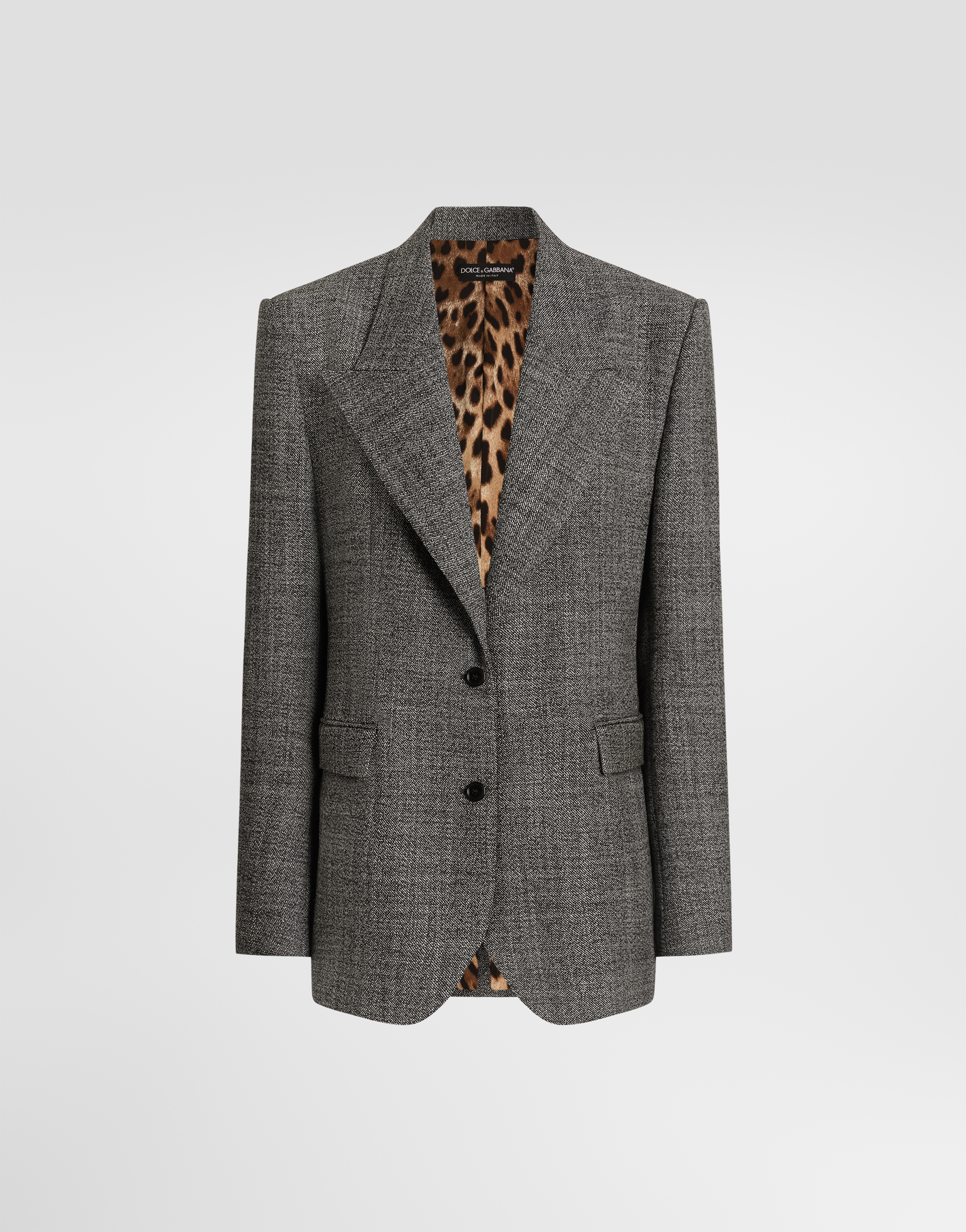 Single-breasted wool jacket in Multicolor for Women