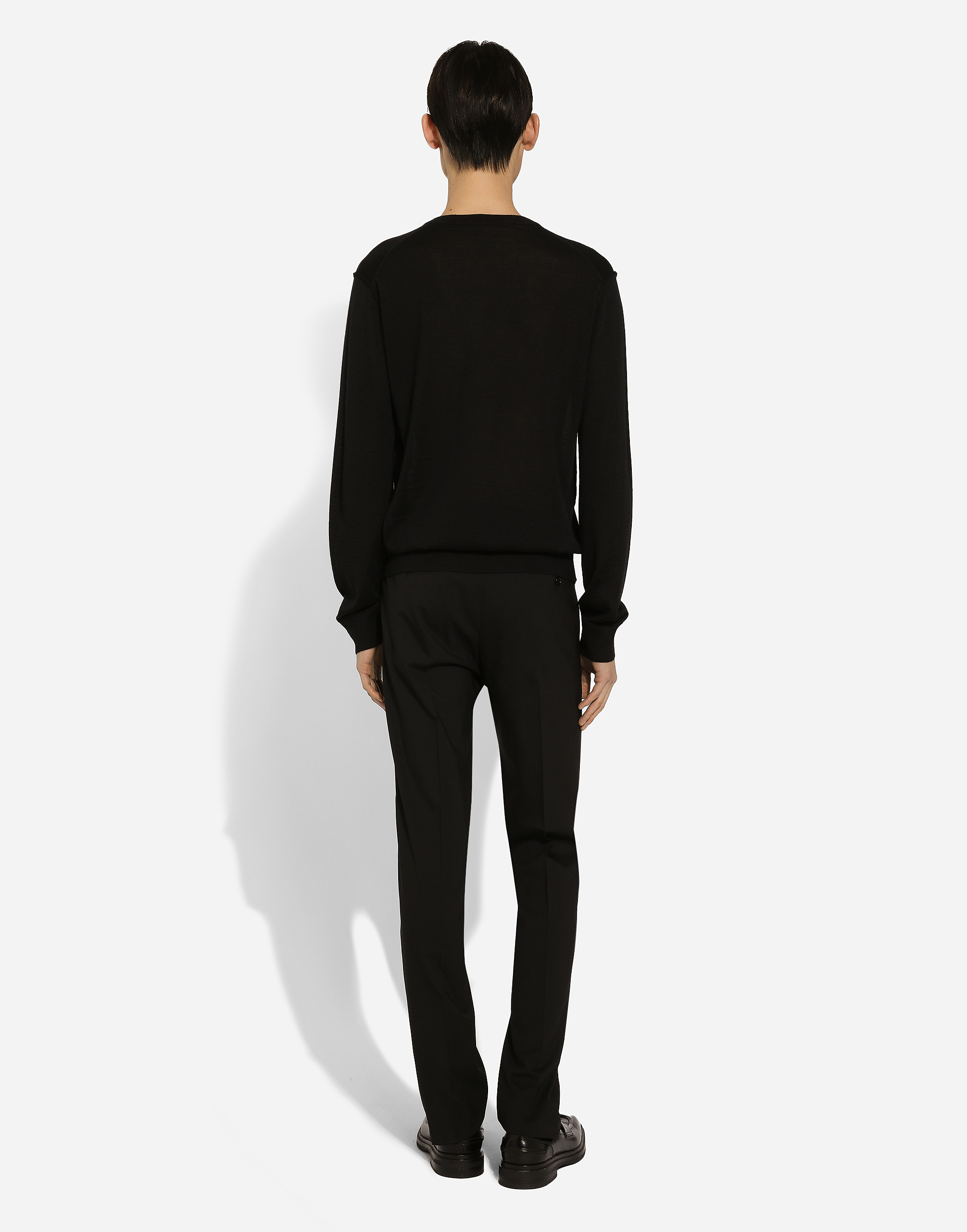  Dolce & Gabbana Dolce & Gabbana Pull Scollo V - Man Sweaters And Cardigans Black Cashmere 54 