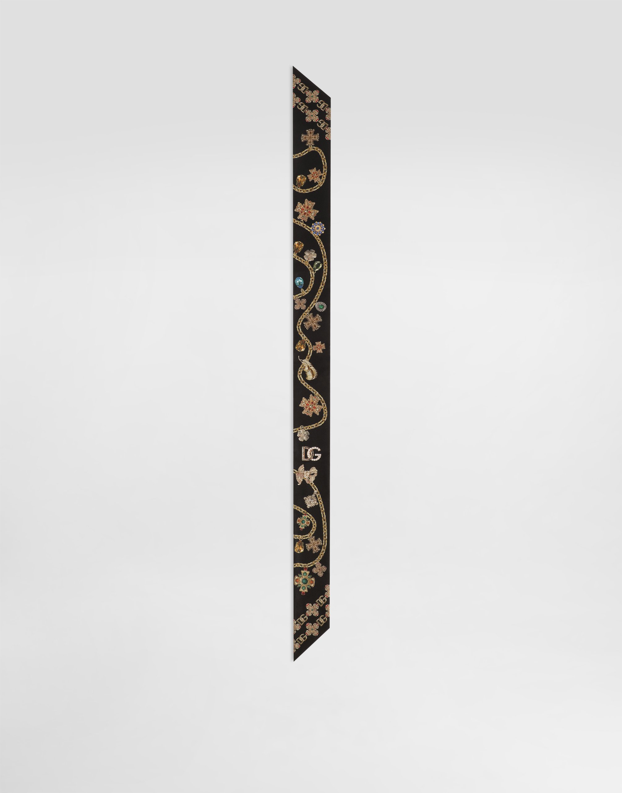 Dolce & Gabbana Silk Twill Bandeau In Multi
