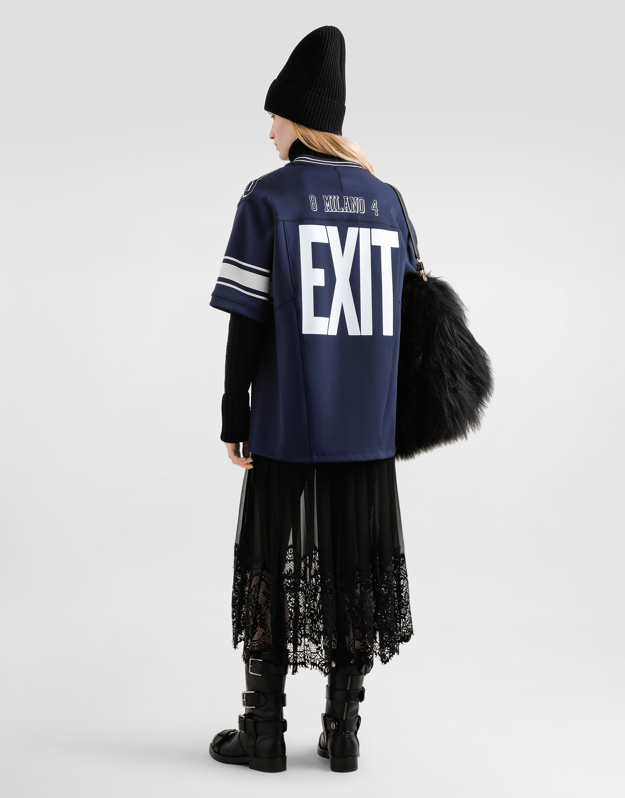 T-shirt with print and patch