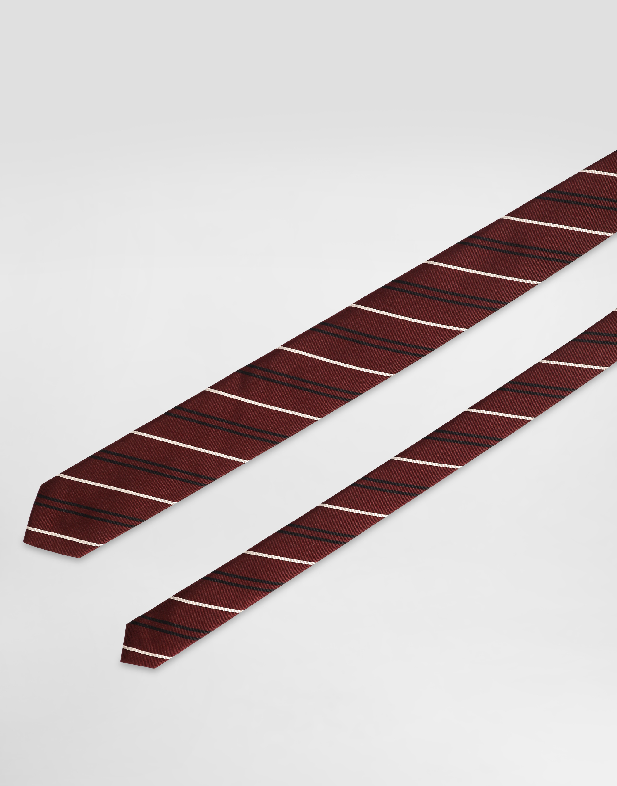 Striped jacquard tie