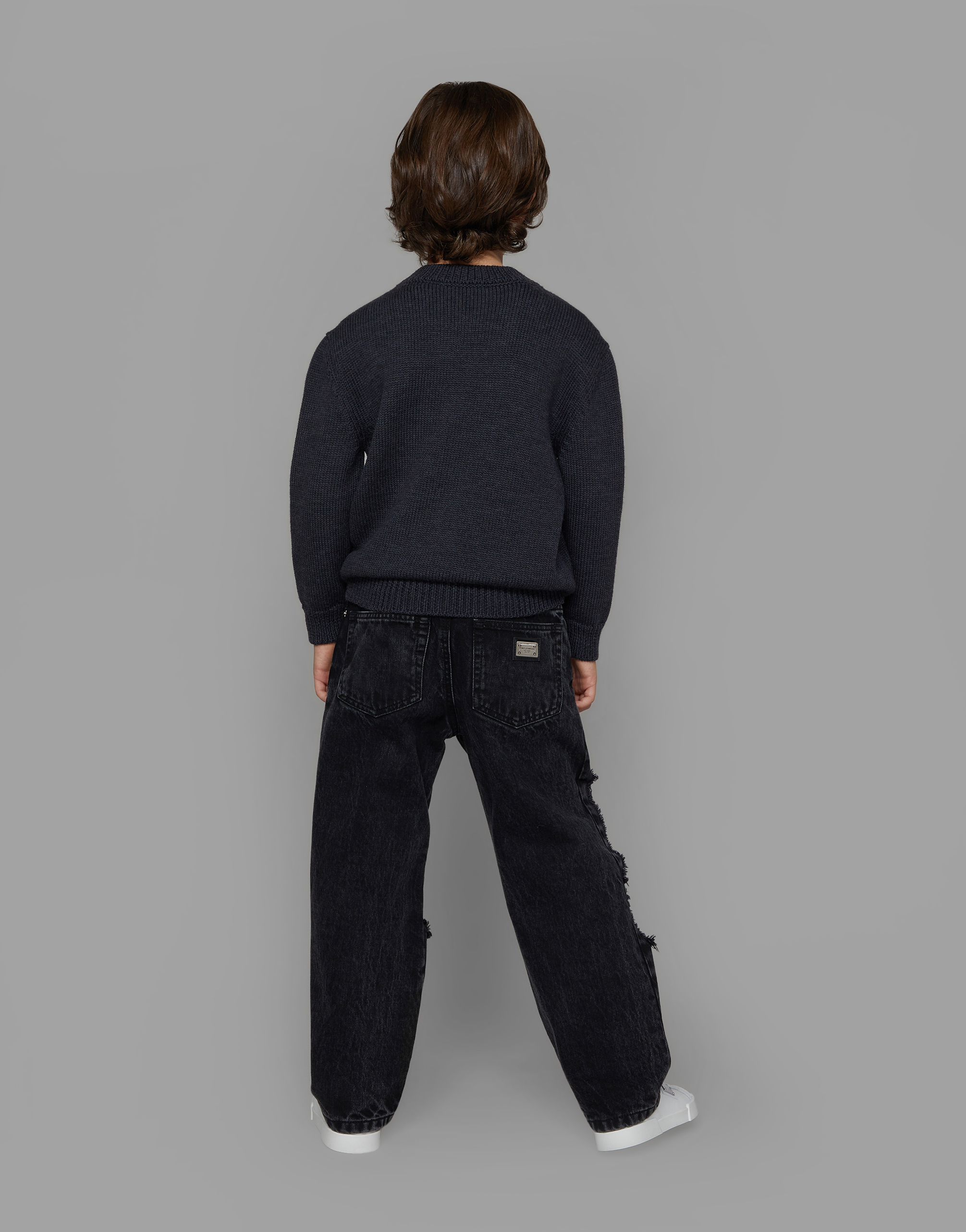 Dolce & Gabbana 5-pocket Jeans With Silk Twill Interior In Multicolor