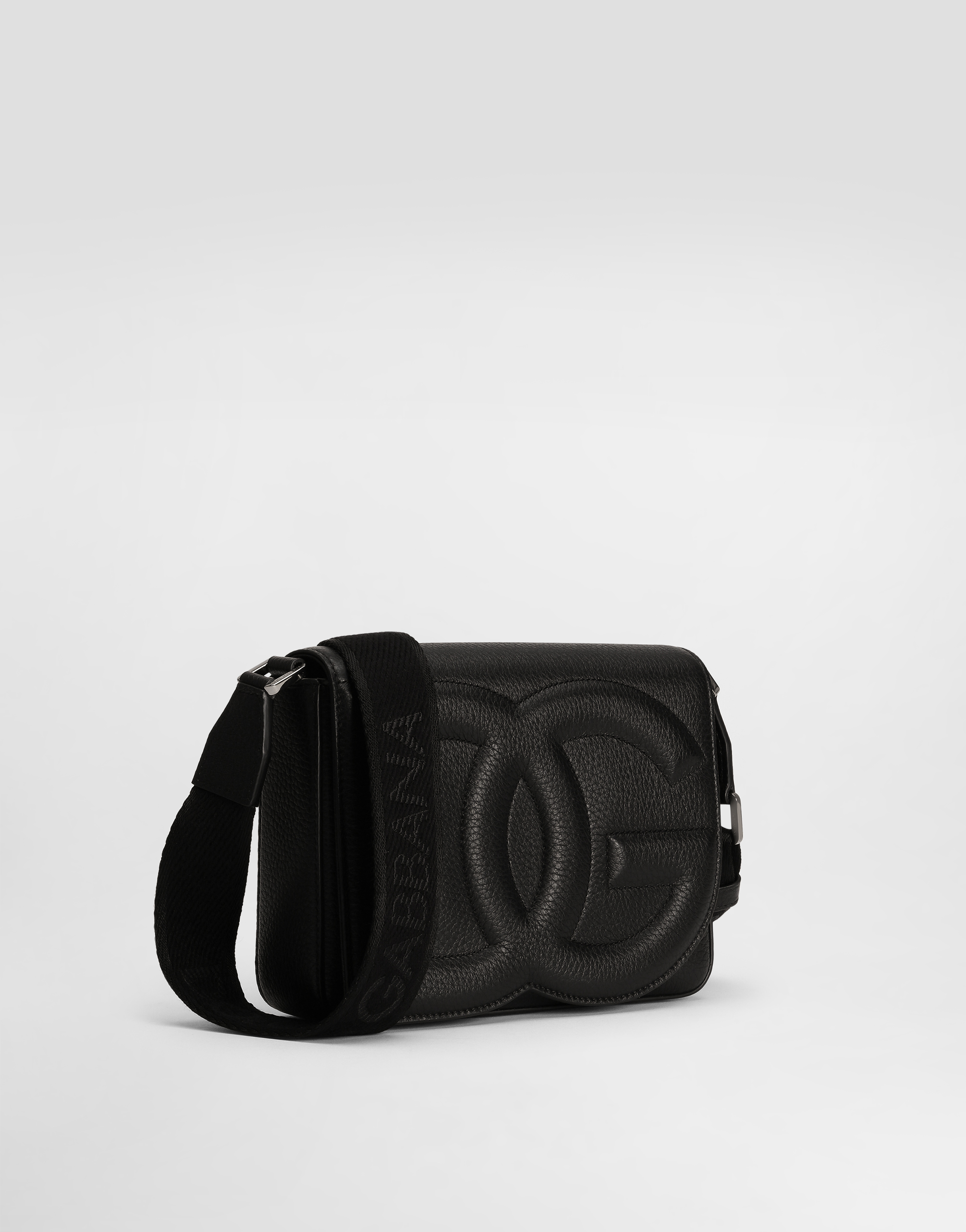Dolce & Gabbana 'medium Dg Logo' Black Crossbody Bag With Quilted Logo In ブラック