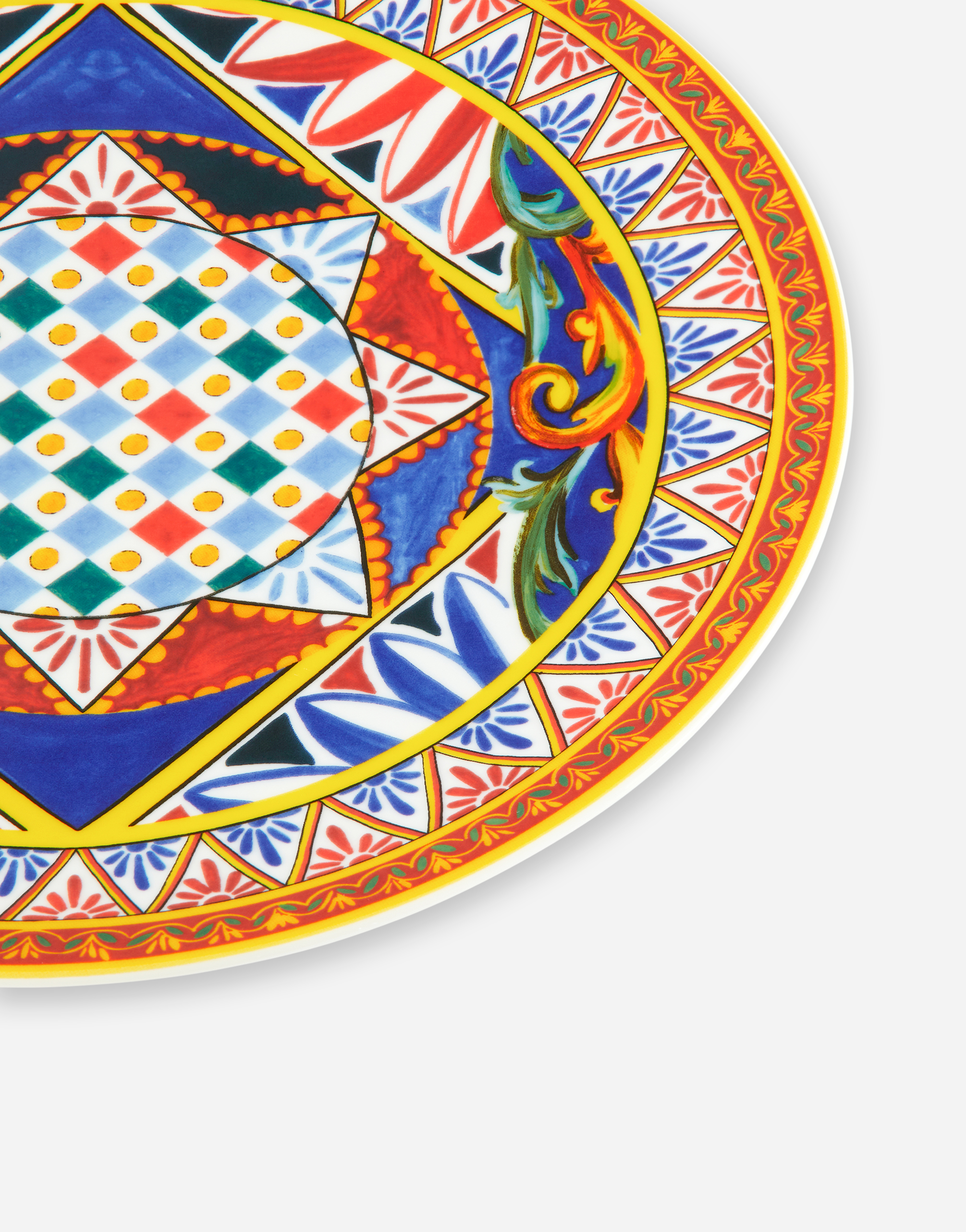 Shop Dolce & Gabbana Porcelain Charger Plate In Multicolor