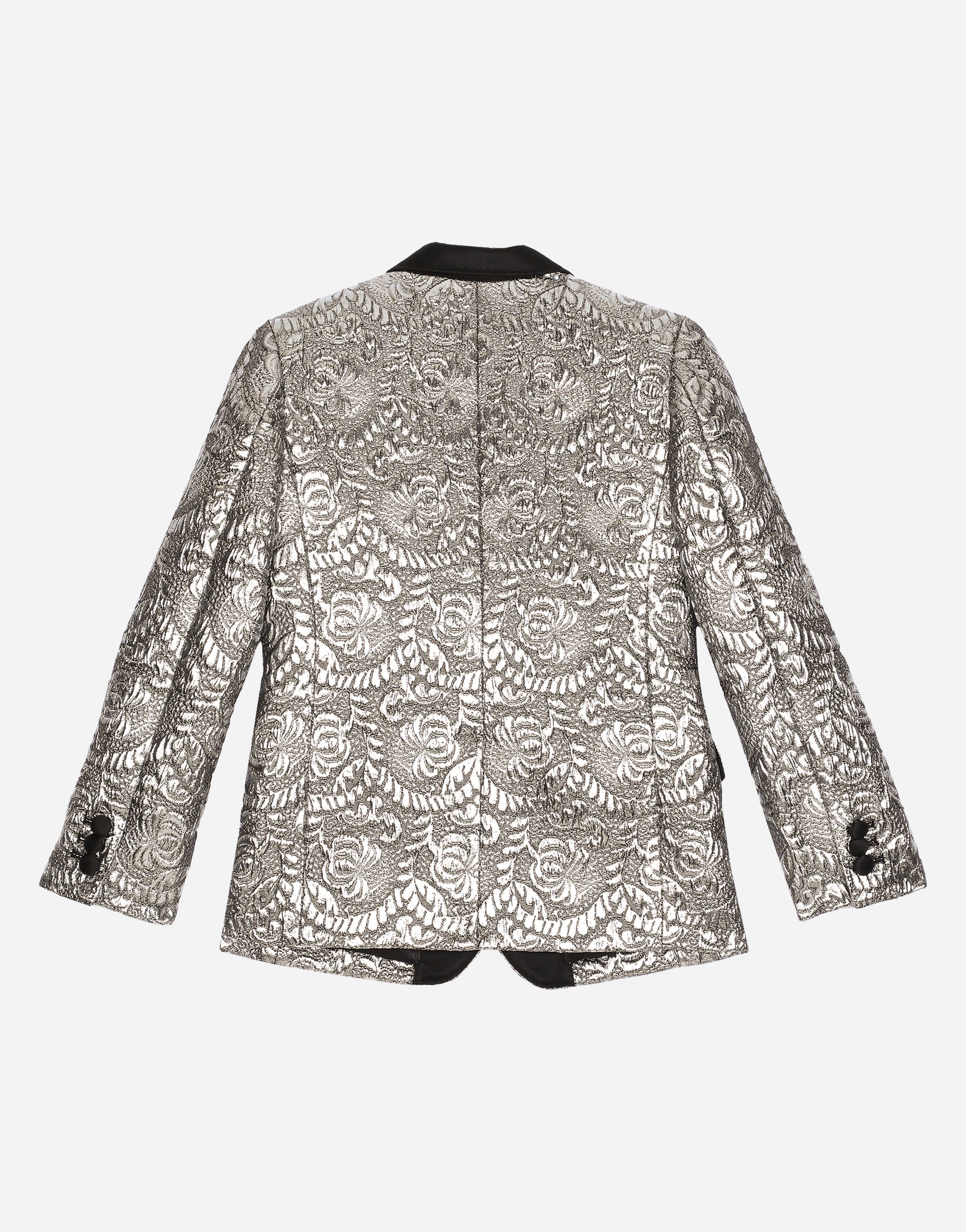 Single-breasted foiled jacquard jacket