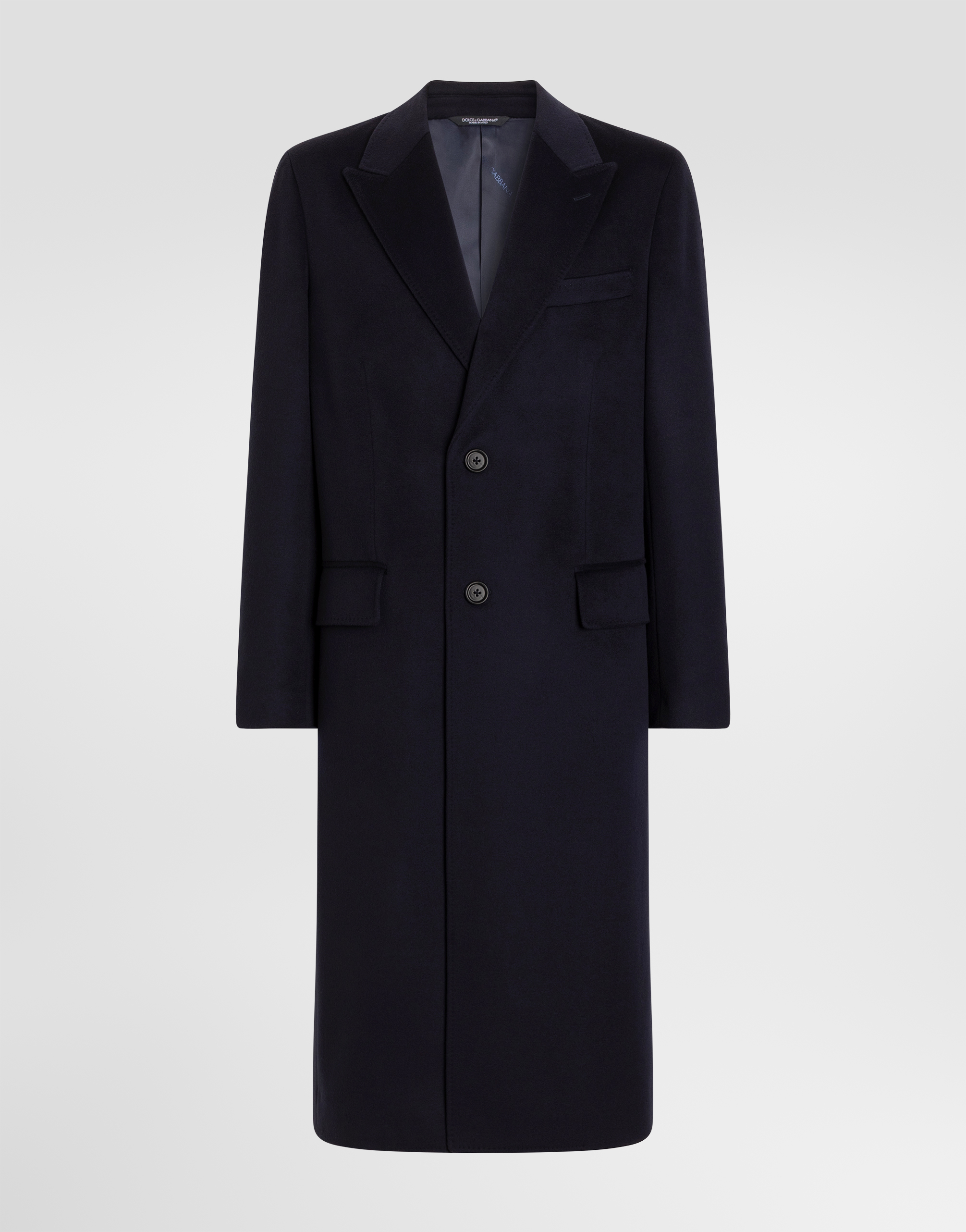 DOLCE & GABBANA ウールコート サイズ5 Single-breasted wool coat in Blue for Men | Dolce&Gabbana®
