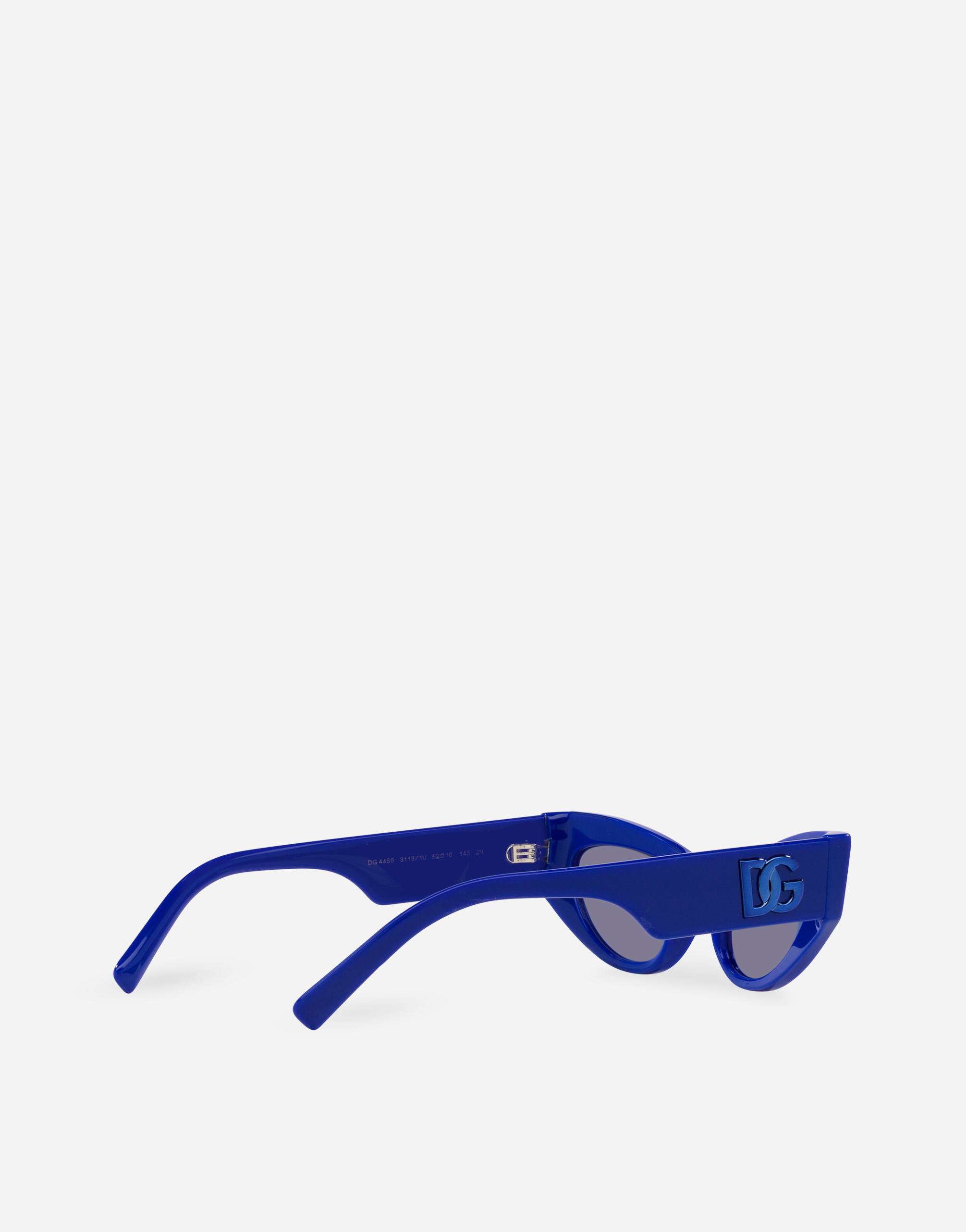 Shop Dolce & Gabbana Dg Logo Sunglasses In Blue