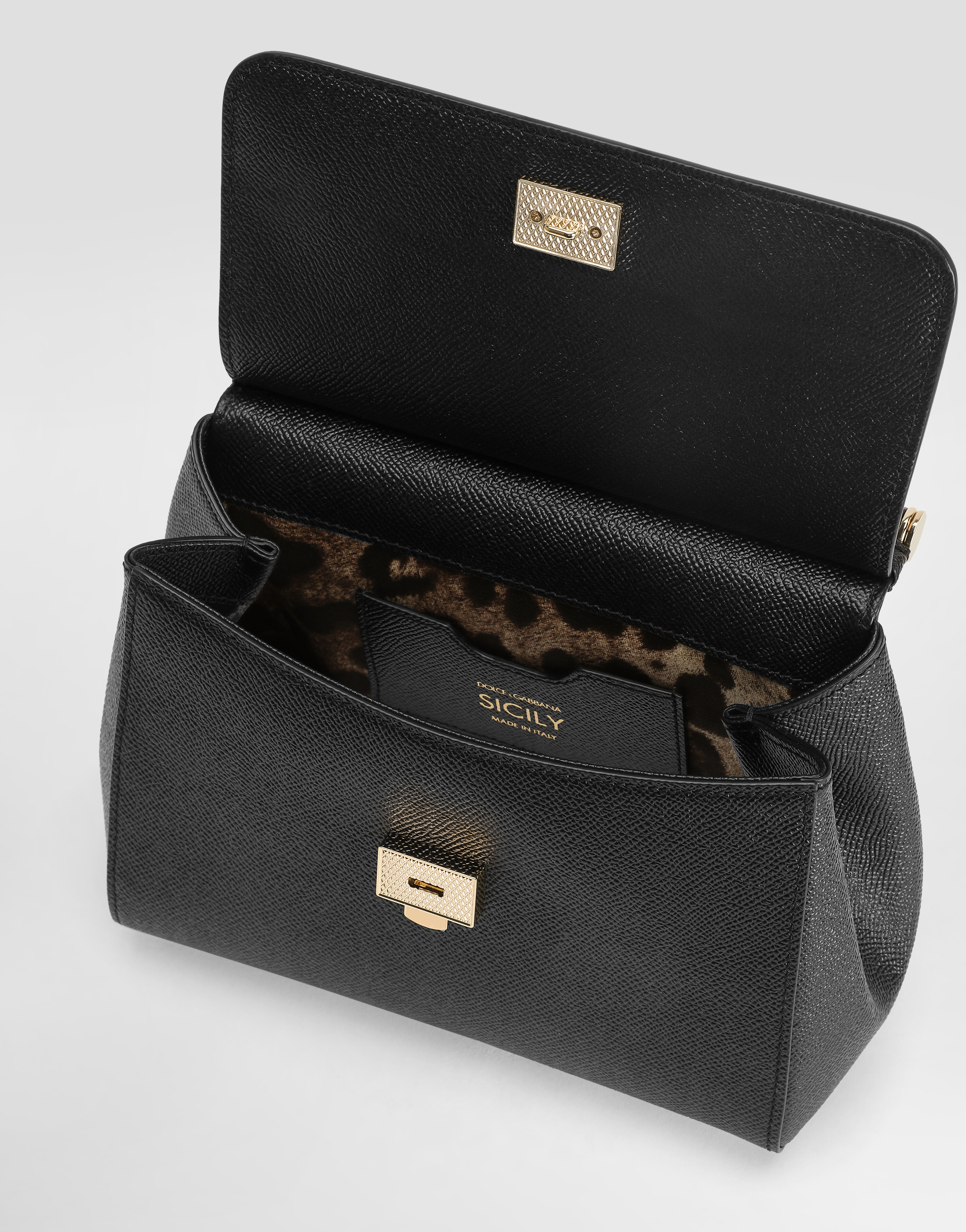 Dolce & Gabbana Stylish Black Top-handle Handbag For Women In Black