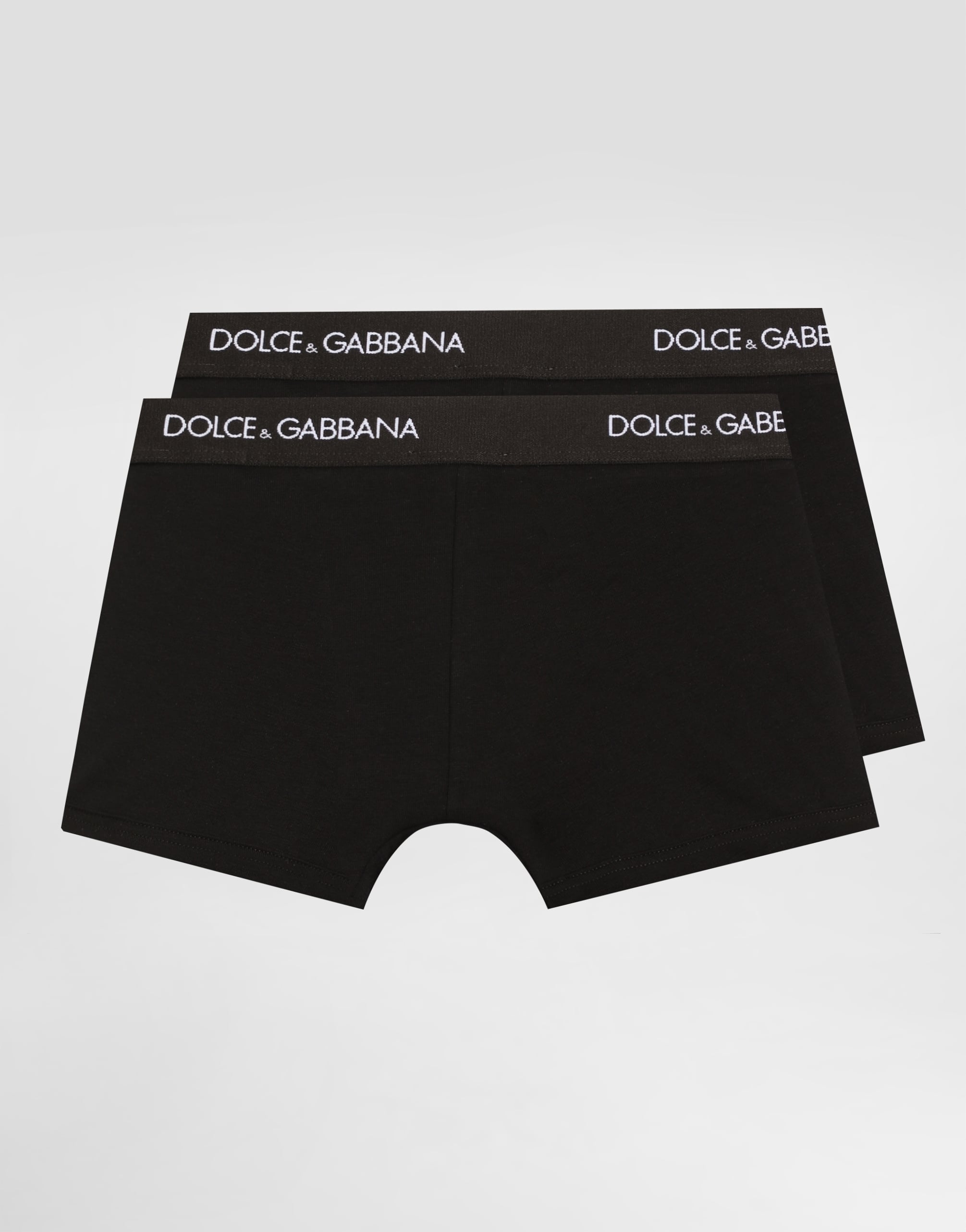  Dolce & Gabbana Doppelpack Boxershorts Aus Stretchigem Jersey - Mann Nightwear Und Unterwäsch Schwarz 2 