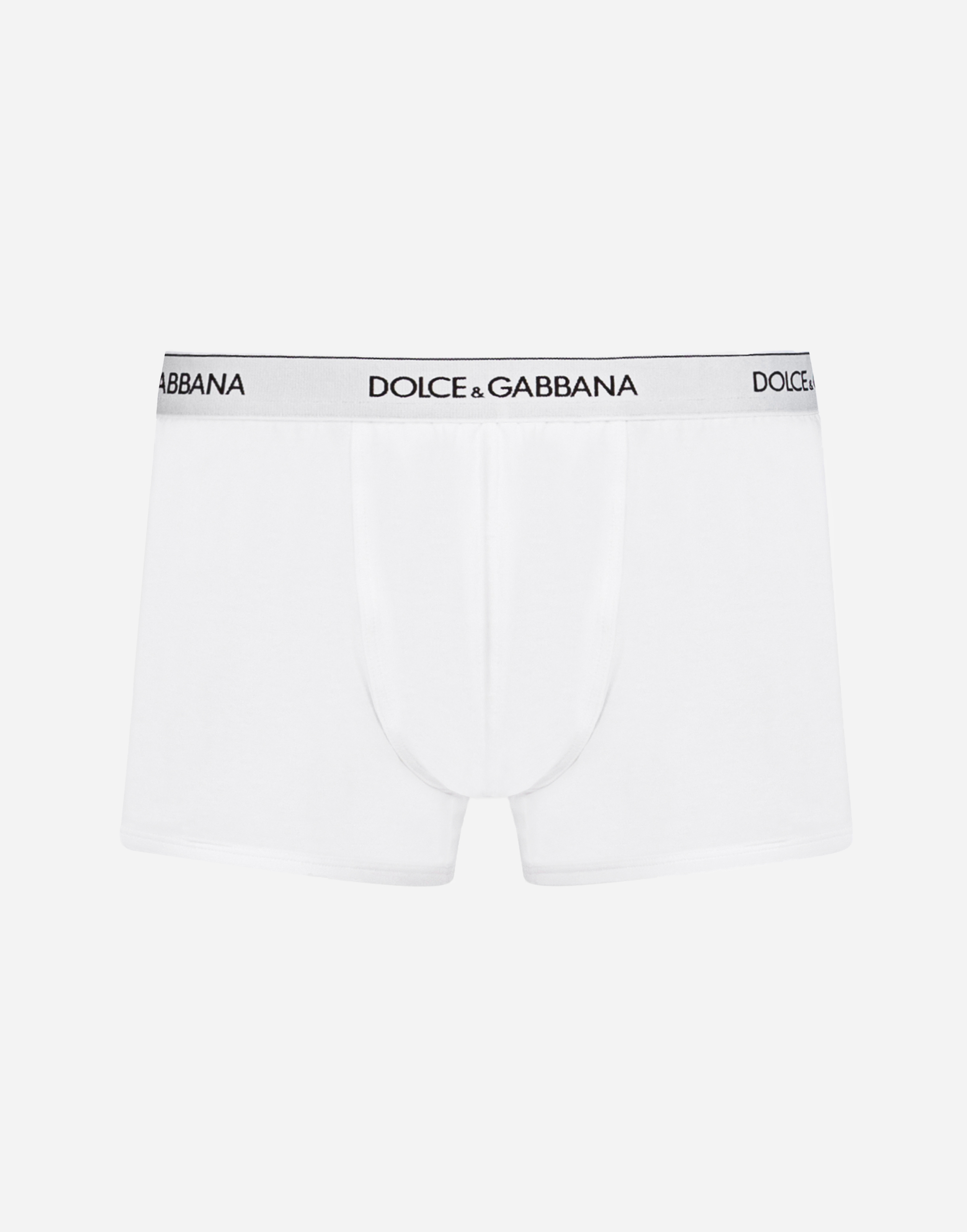 Bi-pack boxers in stretch cotton in WHITE for Men