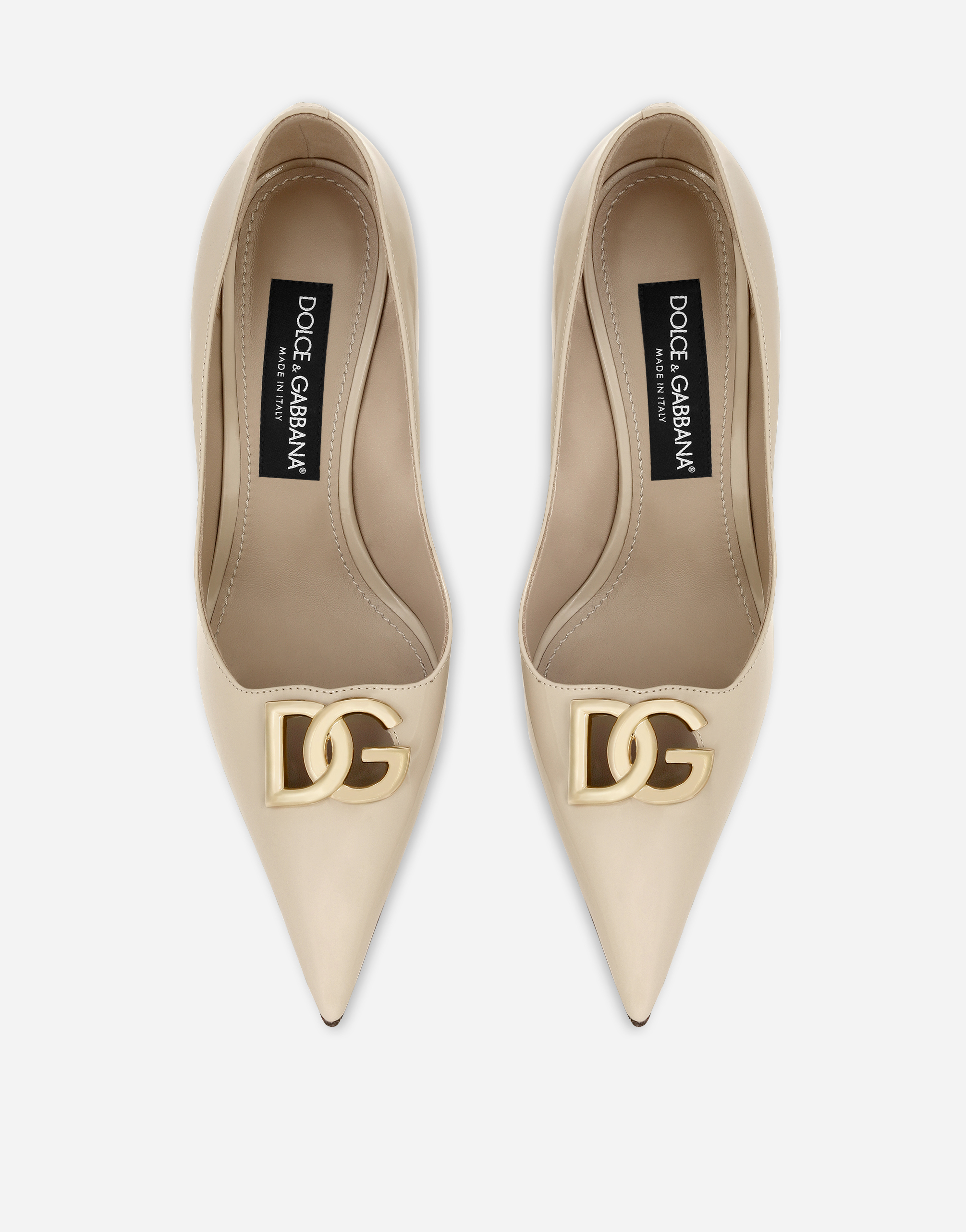 Dolce & Gabbana Pointed High Heels In Beige