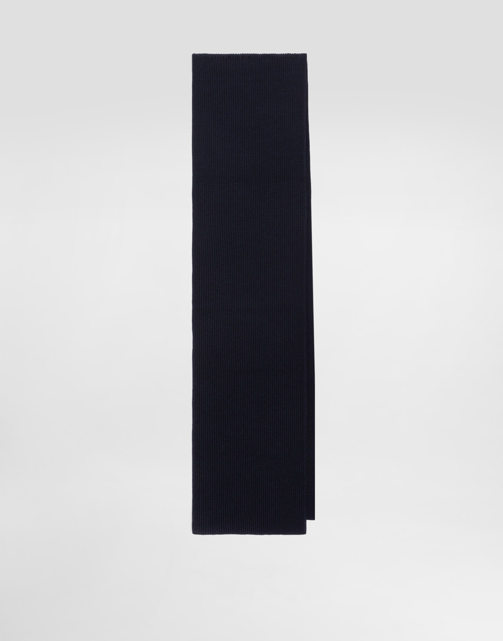 Dolce & Gabbana Wool Knitted Scarf In Black