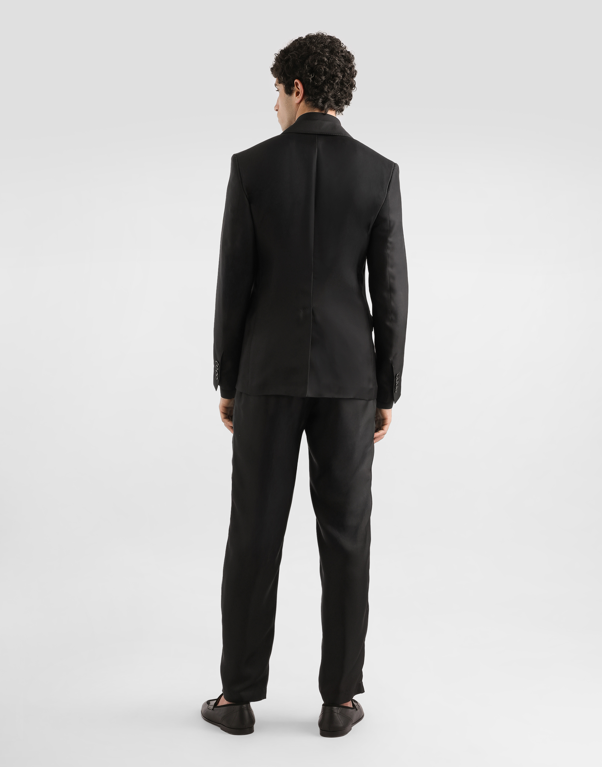 Sicilia light single-breasted silk twill jacket
