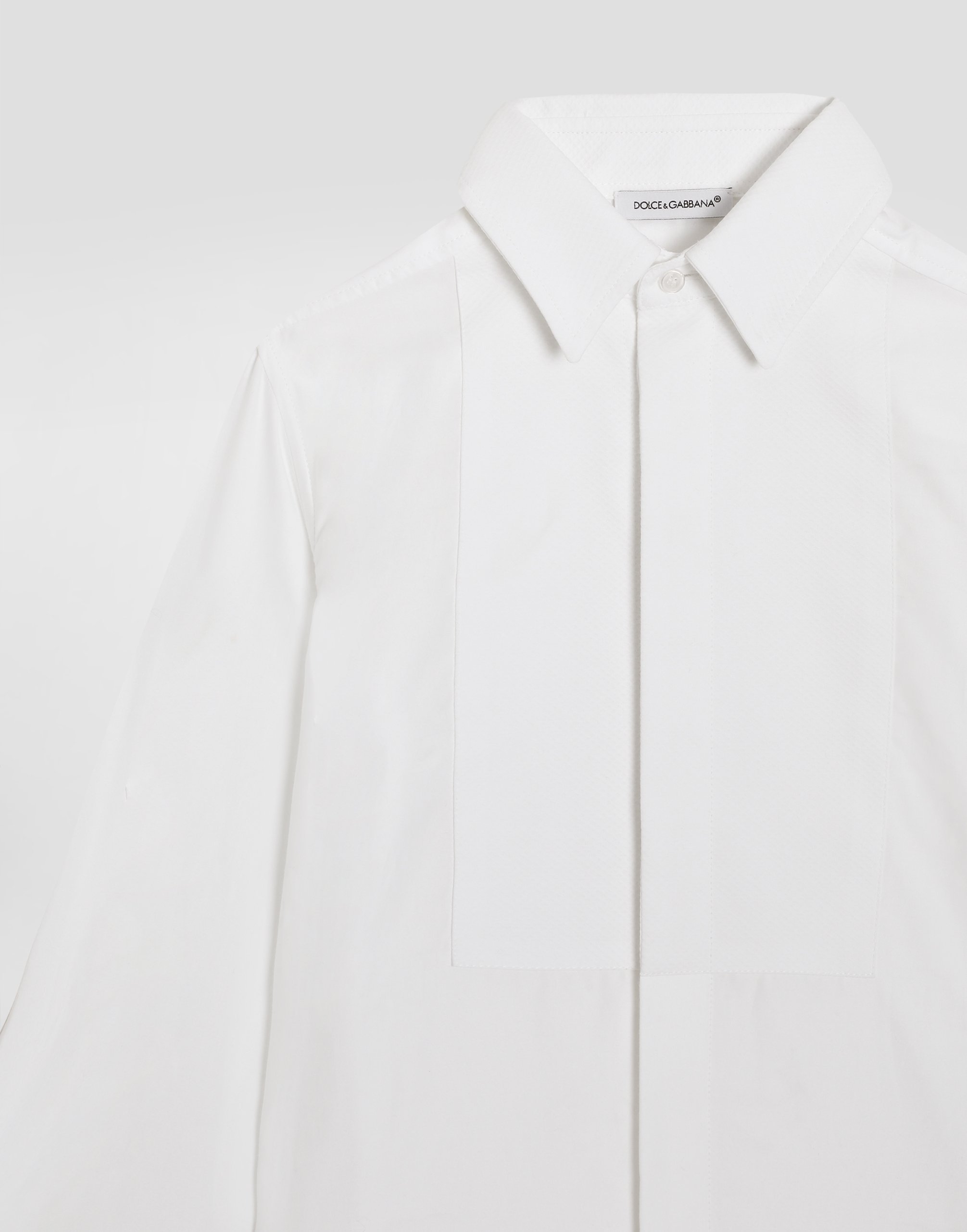 Poplin jacquard shirt with DG logo