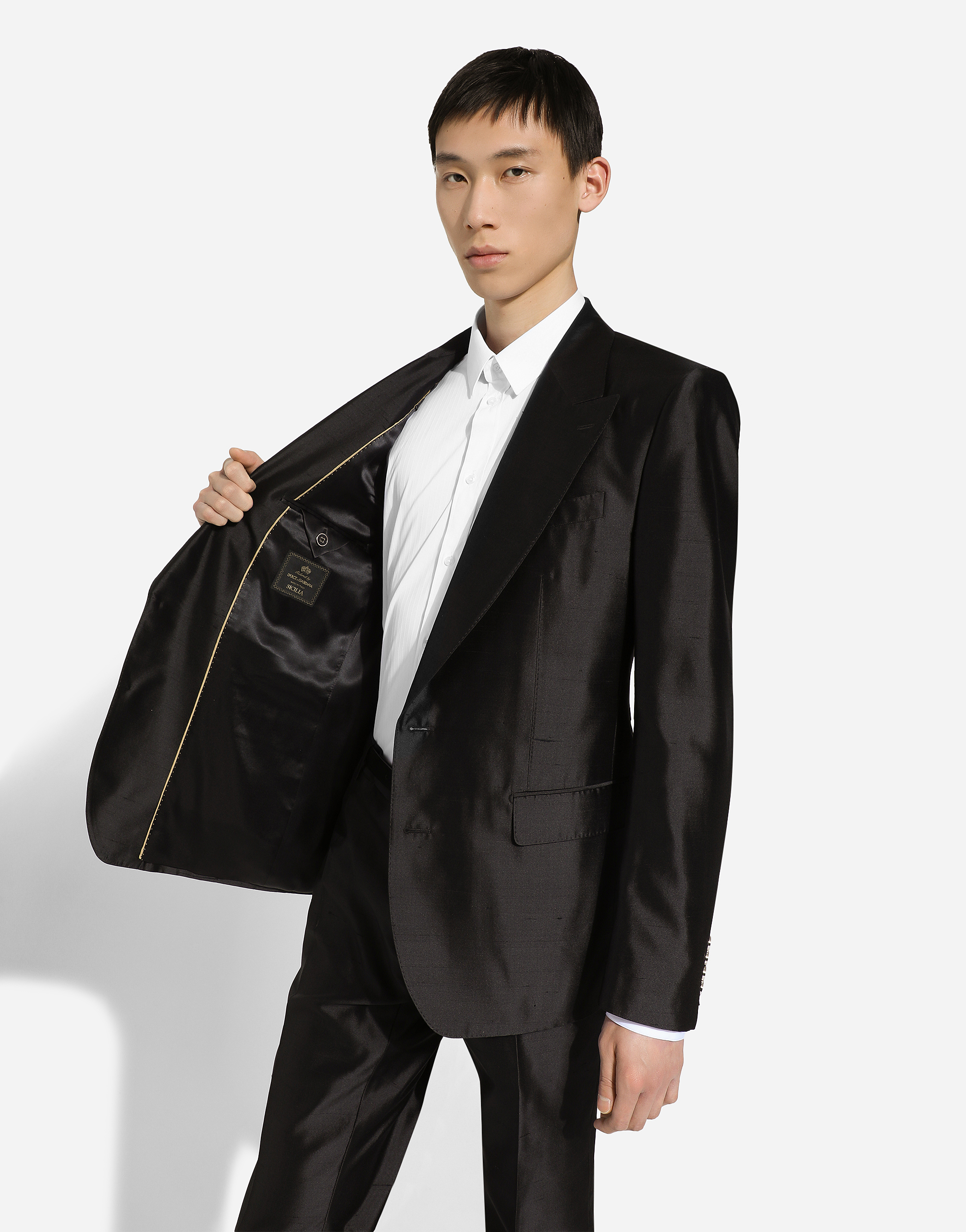 Dolce & Gabbana Single-breasted Sicilia-fit Suit In Black