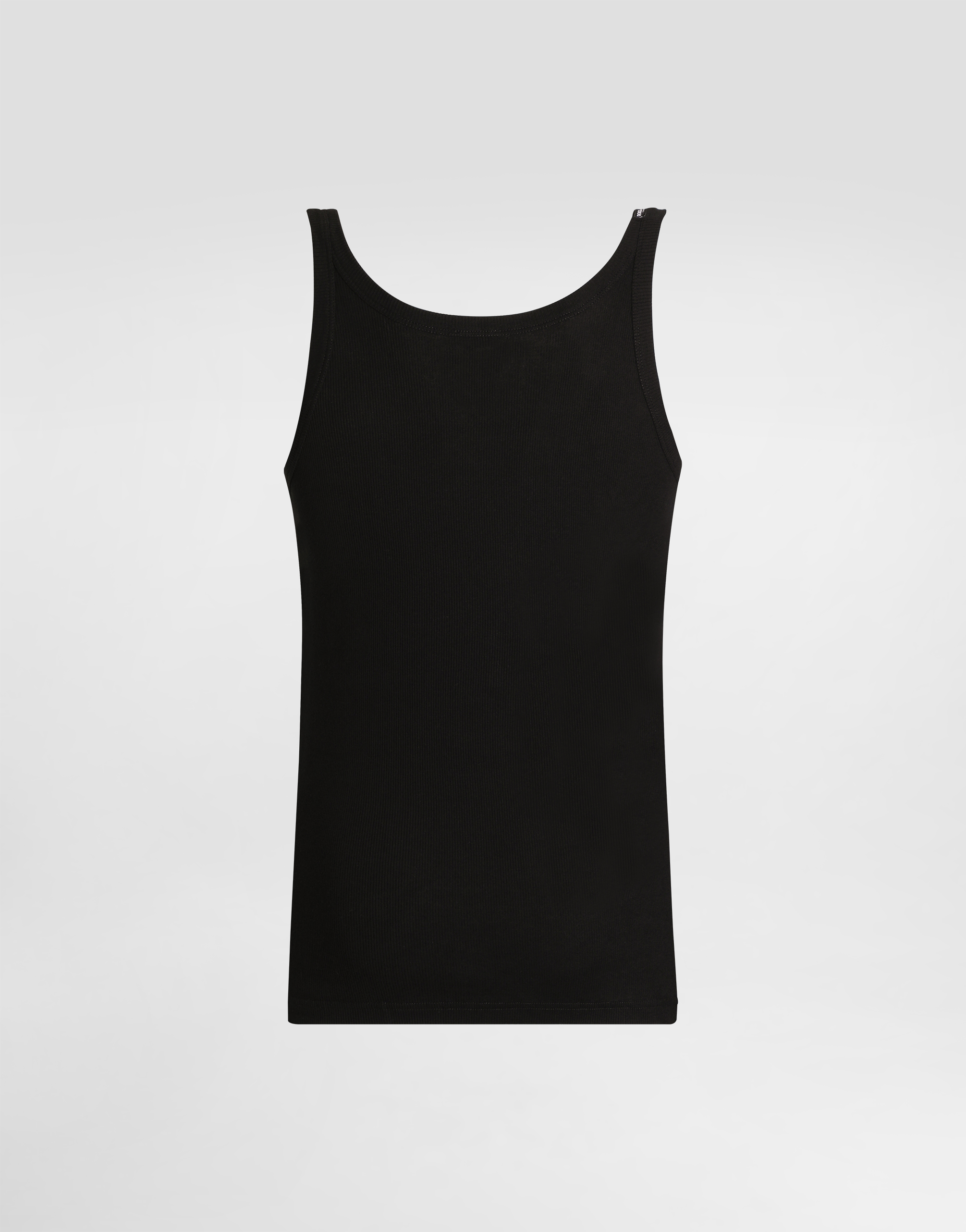 Fine-rib cotton singlet