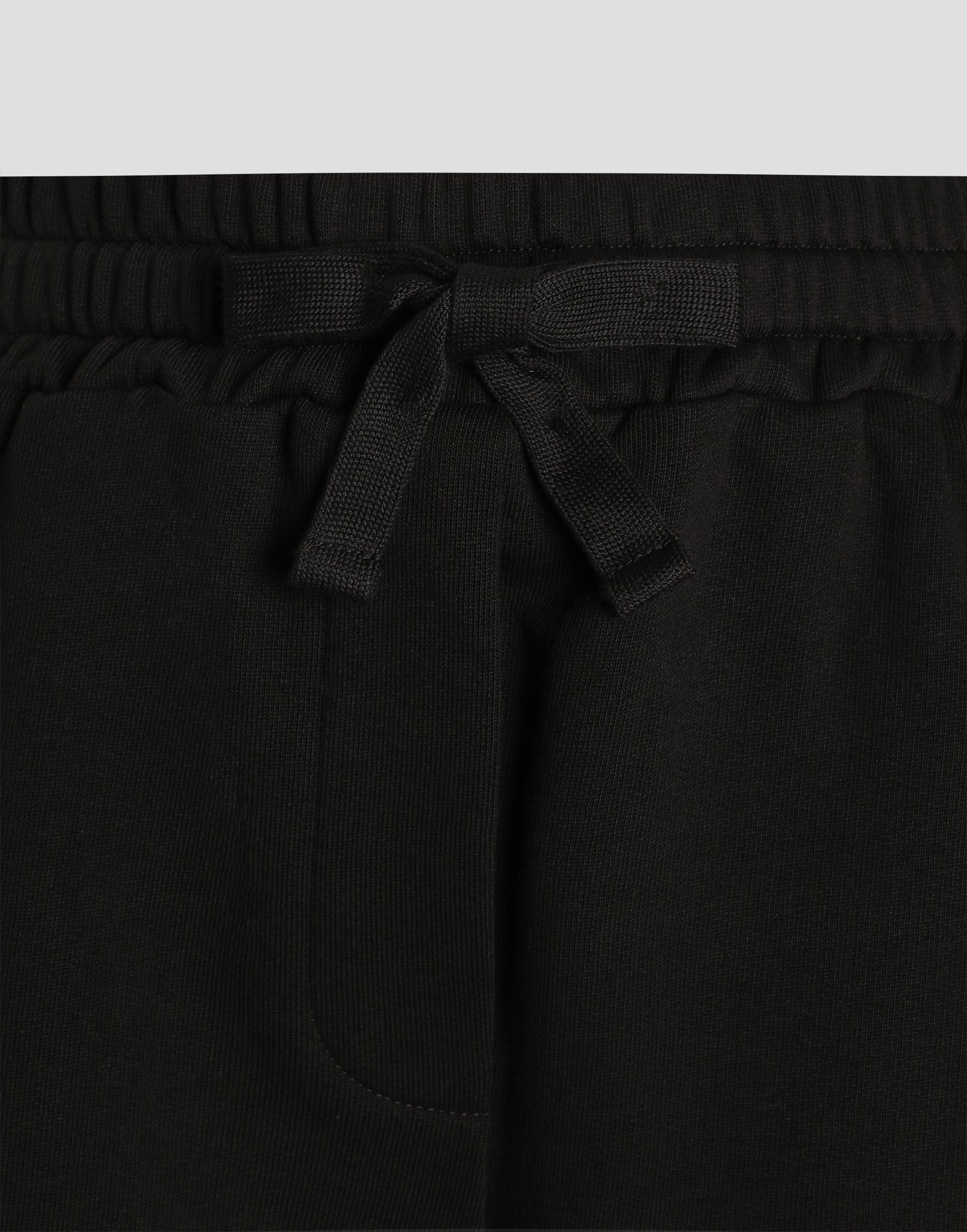 Dolce & Gabbana Shorts In Felpa Con Ricamo Dg In Black