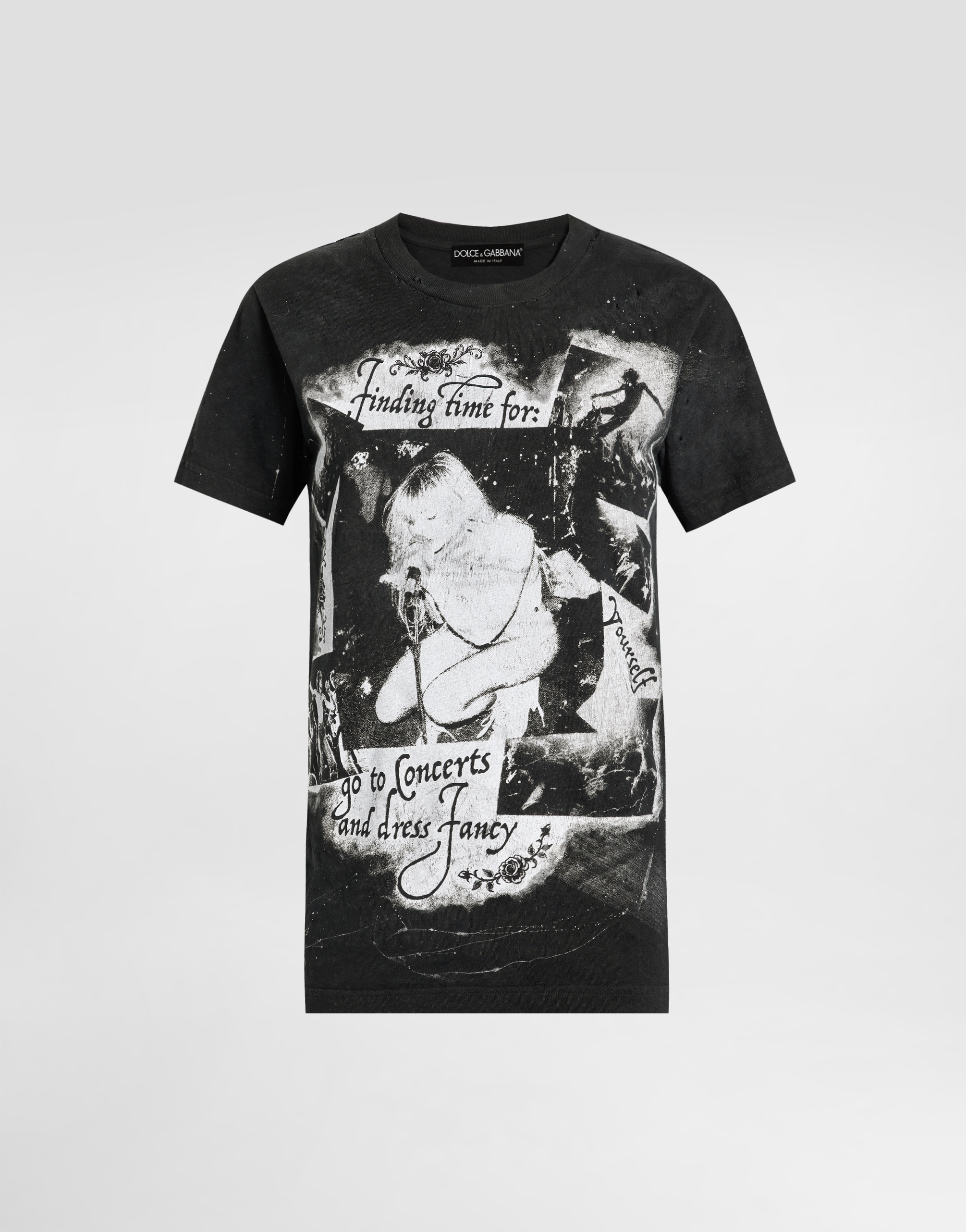 Jersey t-shirt with print in Multicolor for Women | Dolce&Gabbana® US